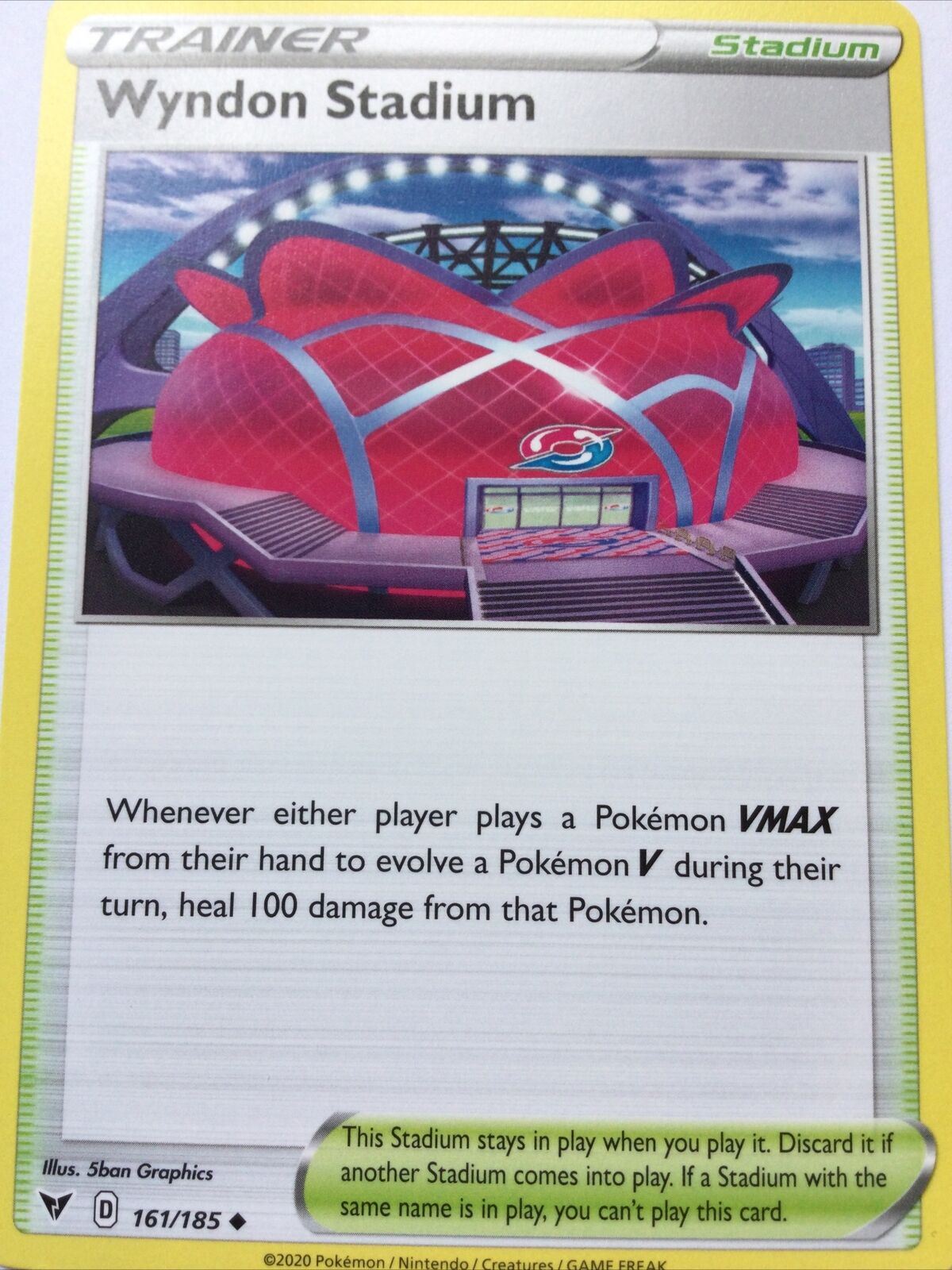 Wyndon Stadium 161/185 TRAINER Pokemon Card 2020 Vivid Voltage Pack Fresh