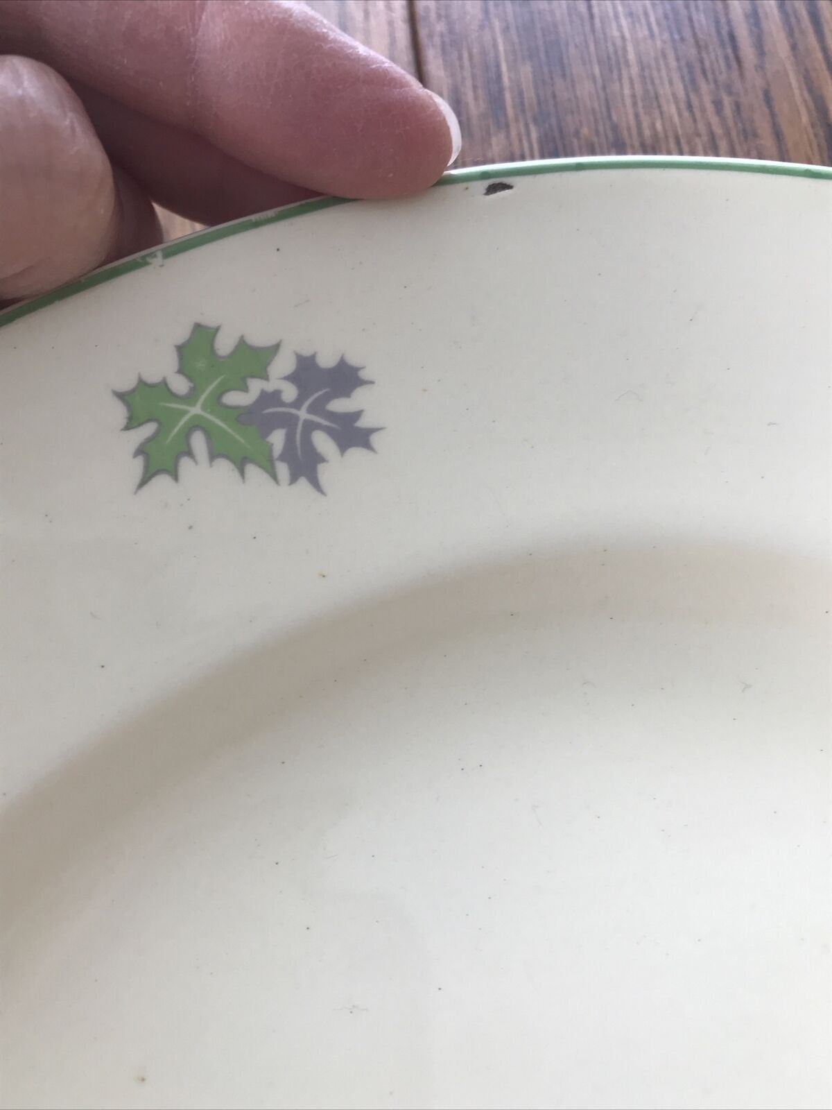 Vintage ART DECO 1930s LARGE SERVING PLATTER PLATE Anemone Design 36 x 28 cm