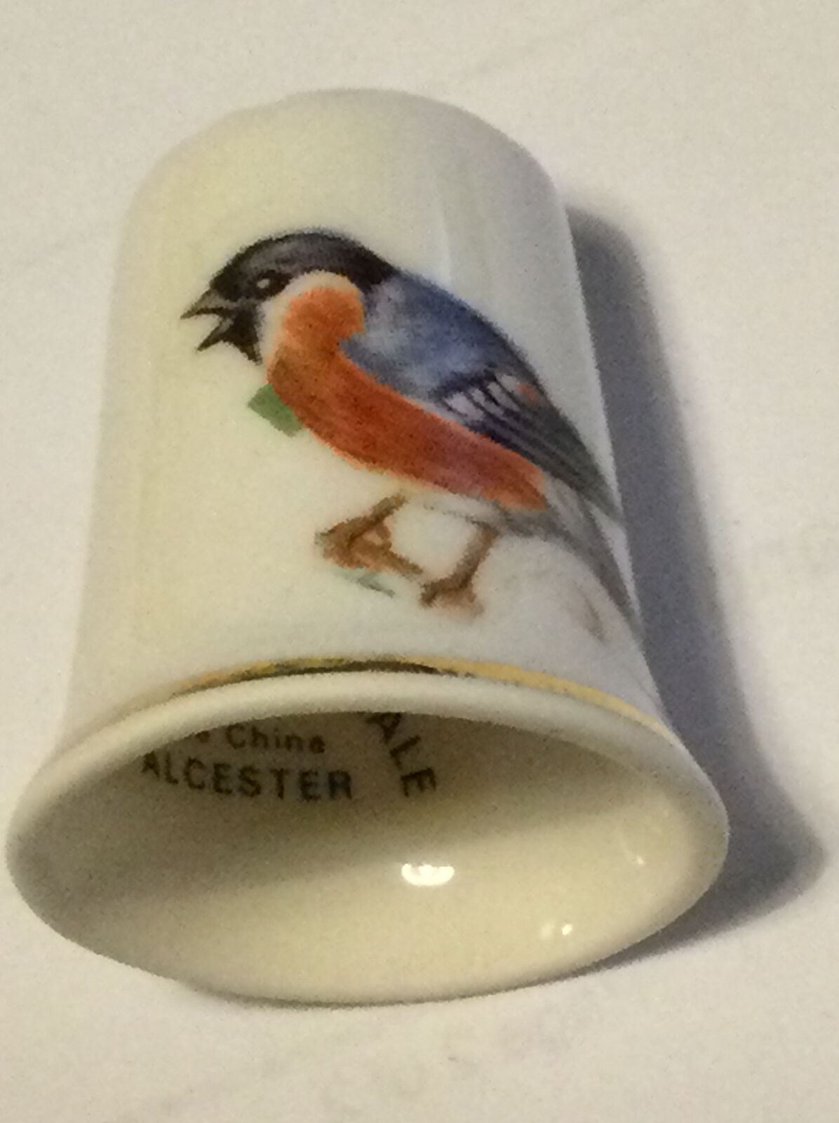 China Thimble. Raymond C Goodliffe Neale Alcester. BULLFINCH BIRD