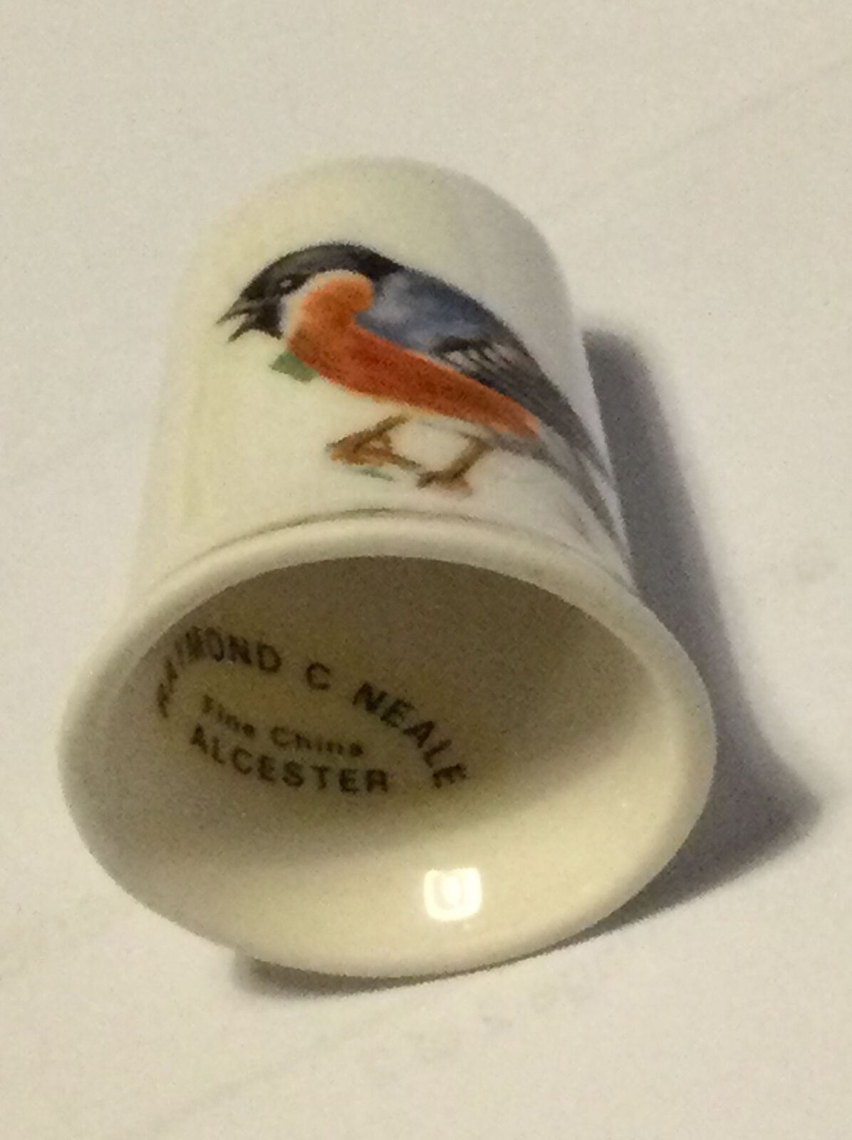 China Thimble. Raymond C Goodliffe Neale Alcester. BULLFINCH BIRD