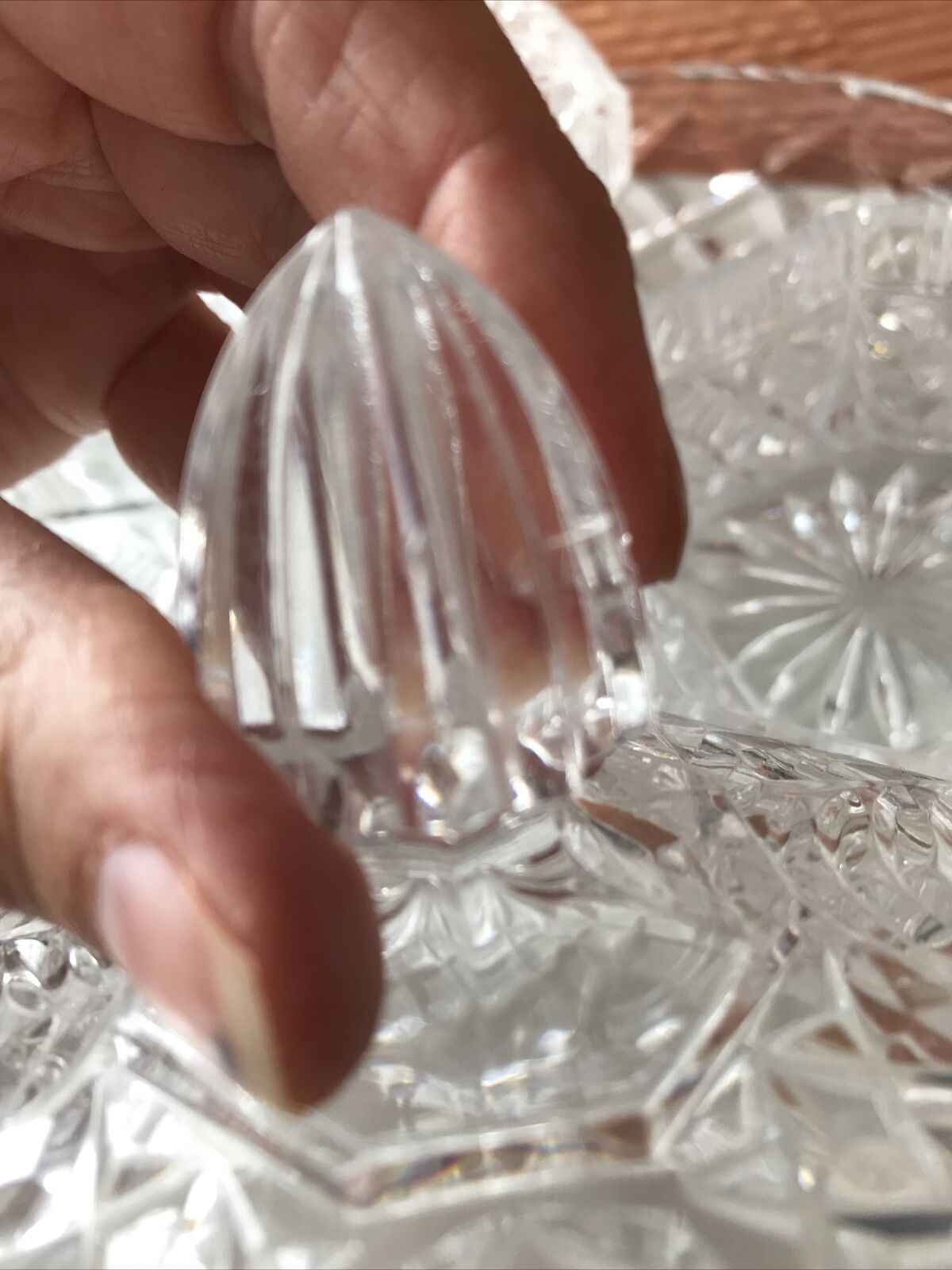 Vintage Art Deco Clear Glass Vanity Set - Tray, 2 x Lidded Pots, 1 x Dish - Great for your dressing table