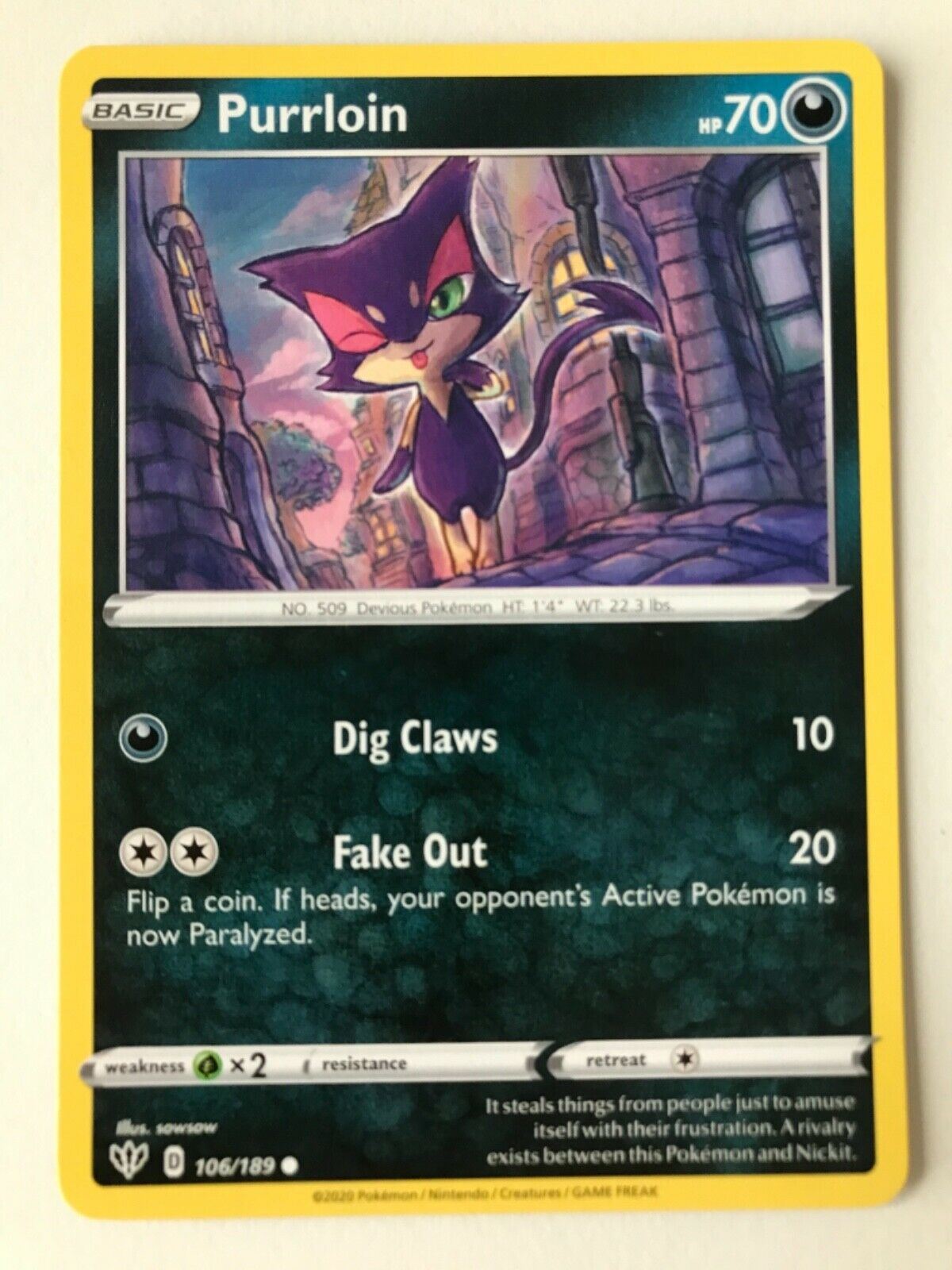 Pokemon Cards SWORD & SHIELD DARKNESS ABLAZE 2020 sold singly - take your pick