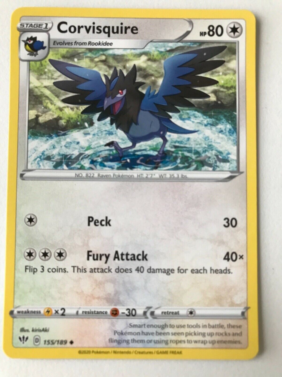 Pokemon Cards SWORD & SHIELD DARKNESS ABLAZE 2020 sold singly - take your pick