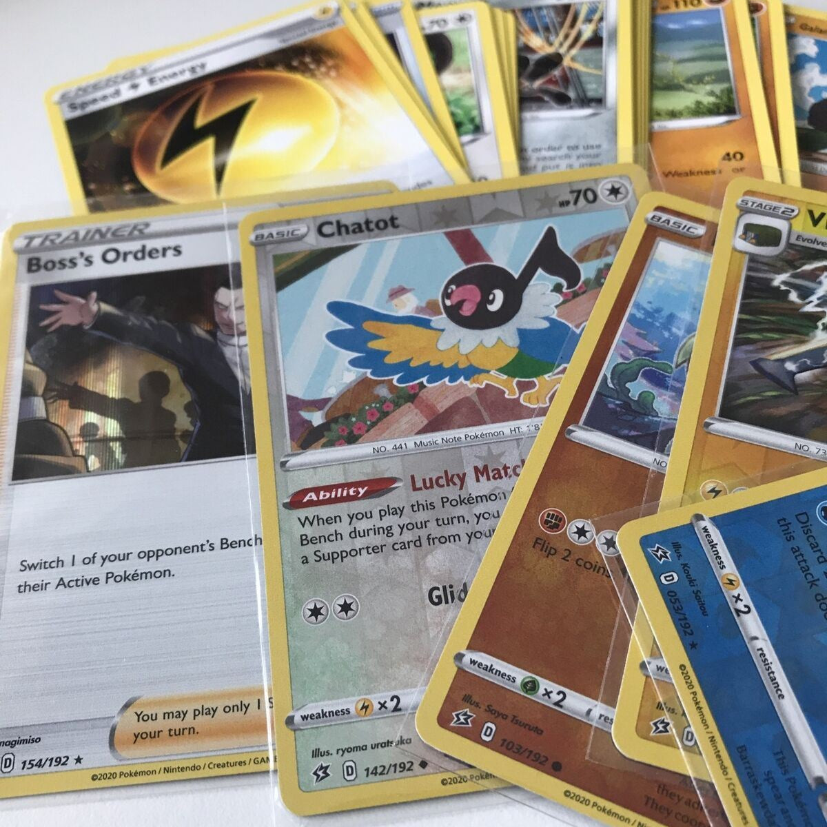 Set Of 41 Pack Fresh 2020 REBEL CLASH Pokemon Cards, Including 5 Holos