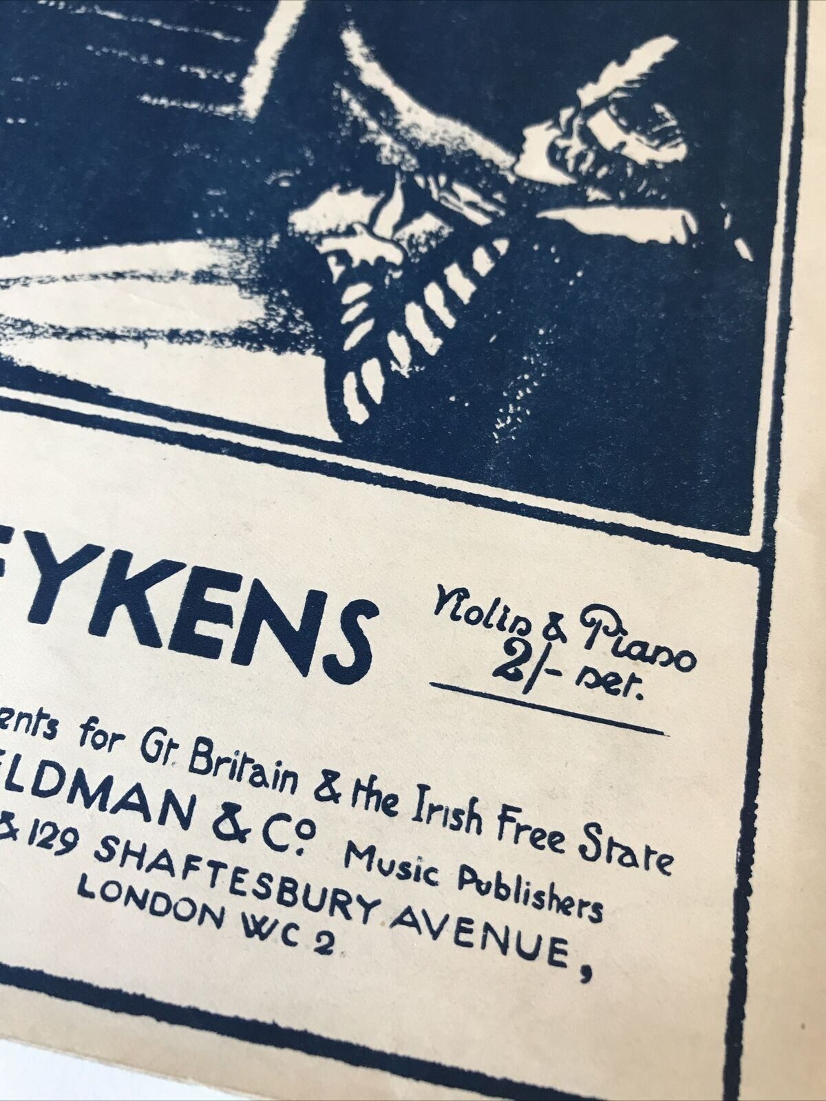 Vintage Sheet Music Ständchen Serenade Jonny Heykins Violin Piano 1928 1920s