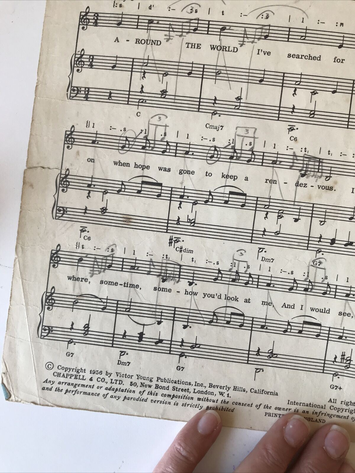 Vintage Sheet Music Movie Memorabilia AROUND THE WORLD IN 80 Days Gracie Fields
