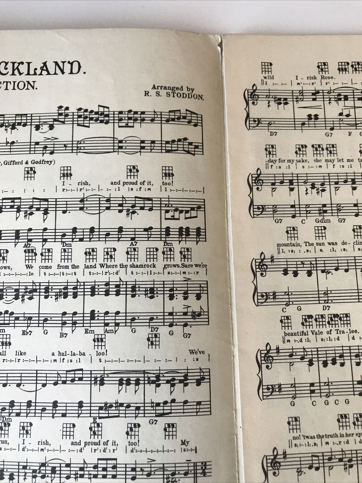 Vintage 1930s Sheet Music - SHAMROCKLAND - Irish Song Medley - Mother Machree - When Irish Eyes Are Smiling