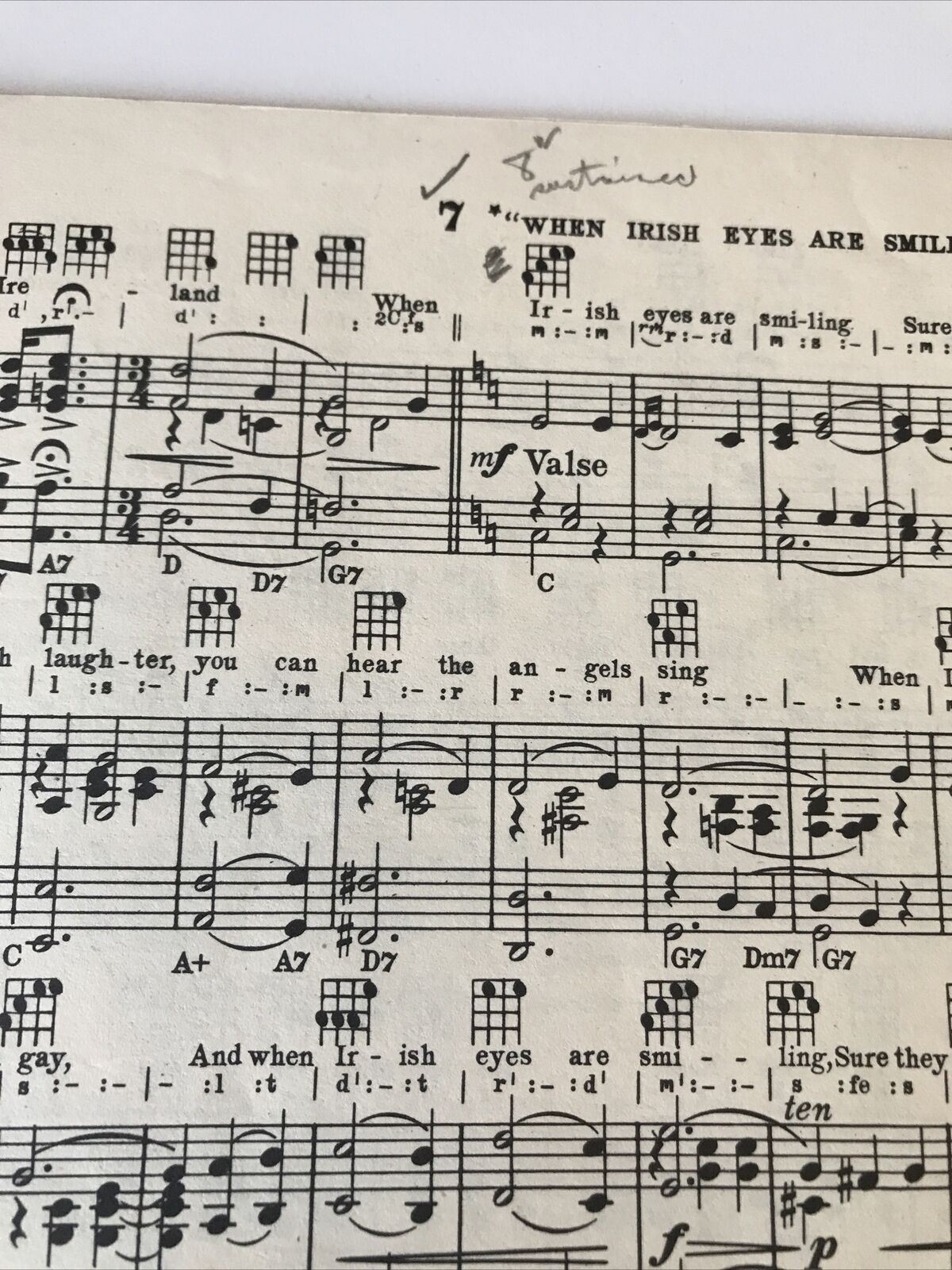 Vintage 1930s Sheet Music - SHAMROCKLAND - Irish Song Medley - Mother Machree - When Irish Eyes Are Smiling