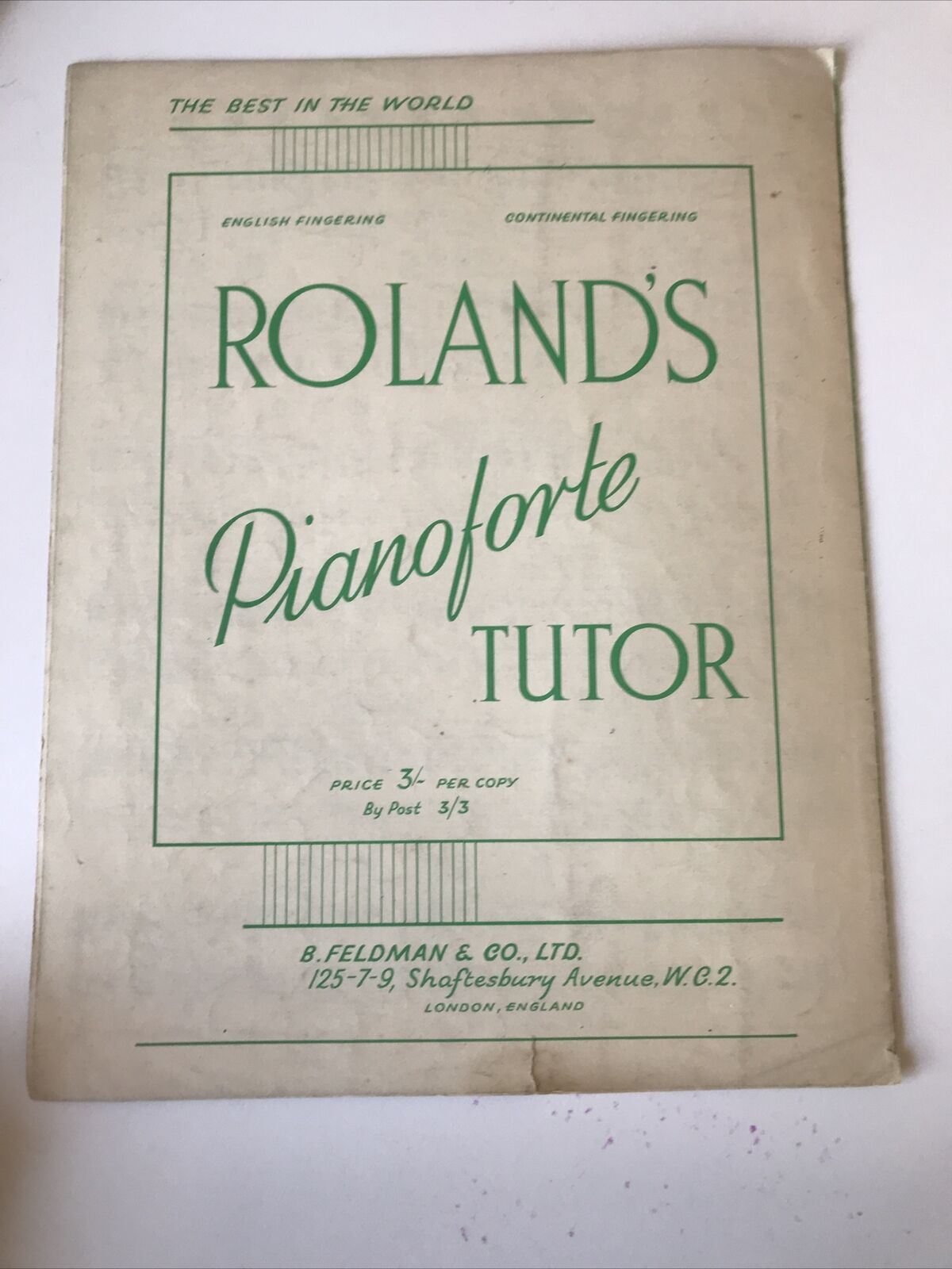 Vintage 1930s Sheet Music - SHAMROCKLAND - Irish Song Medley - Mother Machree - When Irish Eyes Are Smiling
