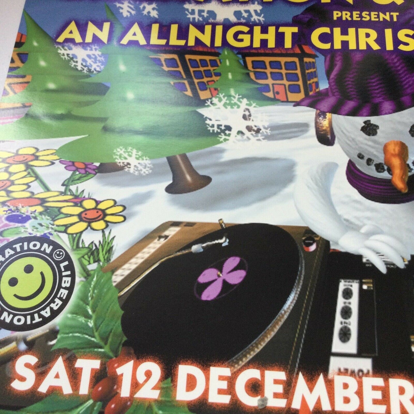 90s Y2K RAVE MEMORABILIA LIBERATION VIBEALITE Flyer CHRISTMAS 1998 NOTTINGHAM