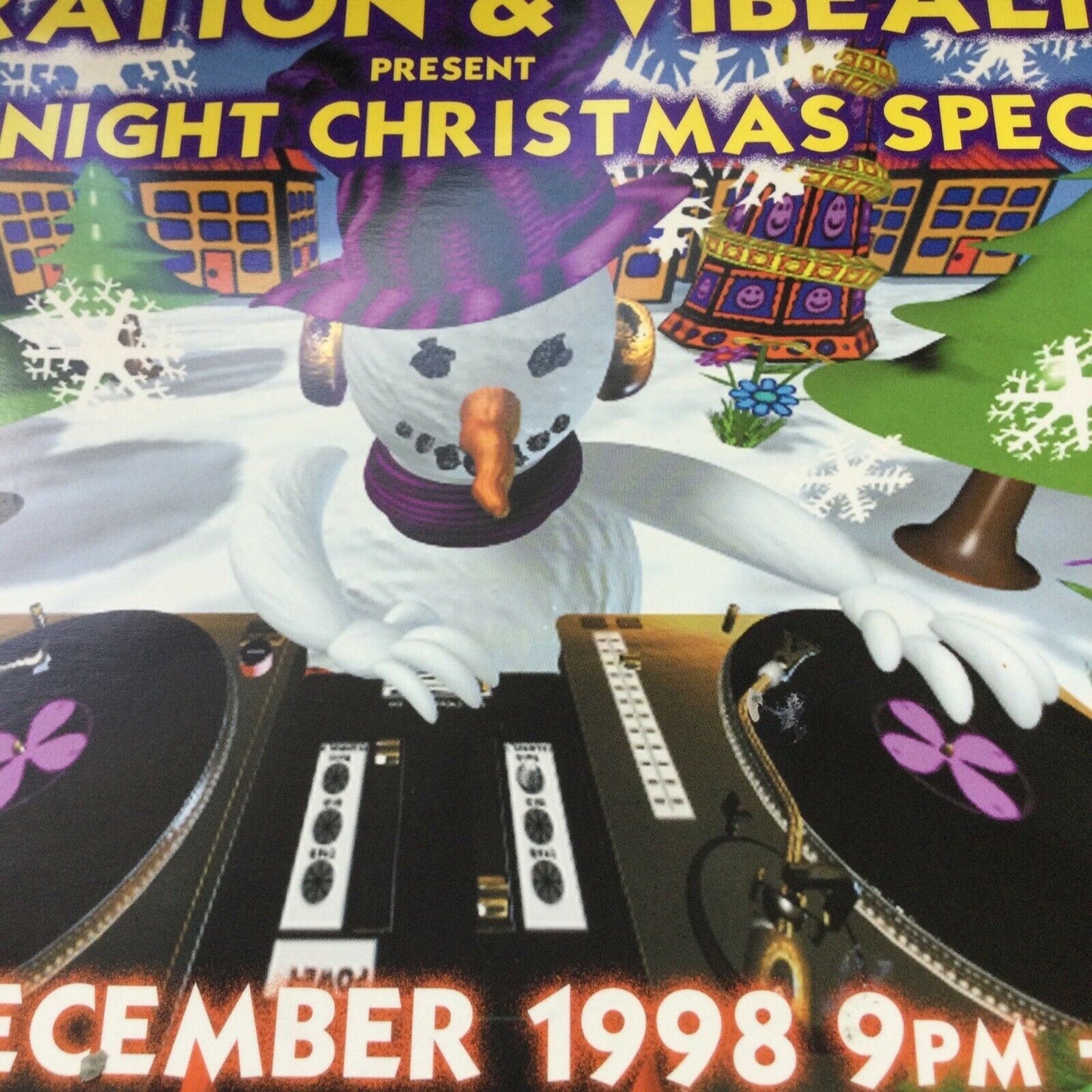 90s Y2K RAVE MEMORABILIA LIBERATION VIBEALITE Flyer CHRISTMAS 1998 NOTTINGHAM