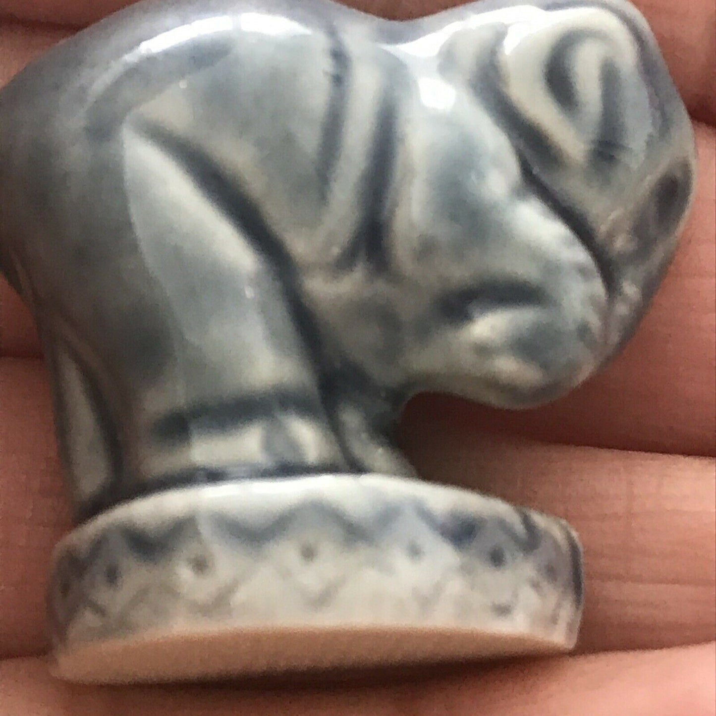Set Of 2 Circus Whimsies Elephant Monkey With Blue Skirt Figurines Ornaments. 1990s. 1994-99