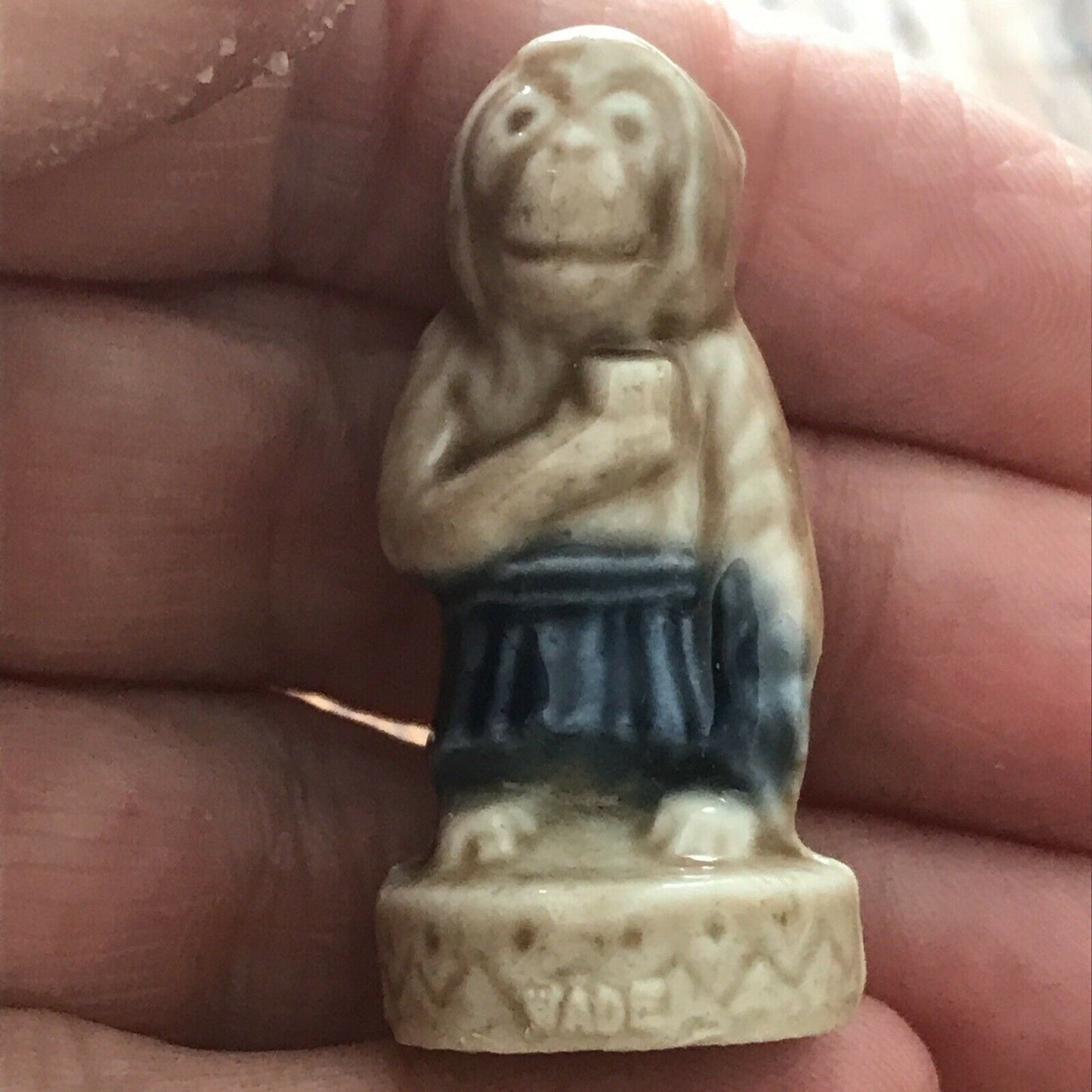Set Of 2 Circus Whimsies Elephant Monkey With Blue Skirt Figurines Ornaments. 1990s. 1994-99