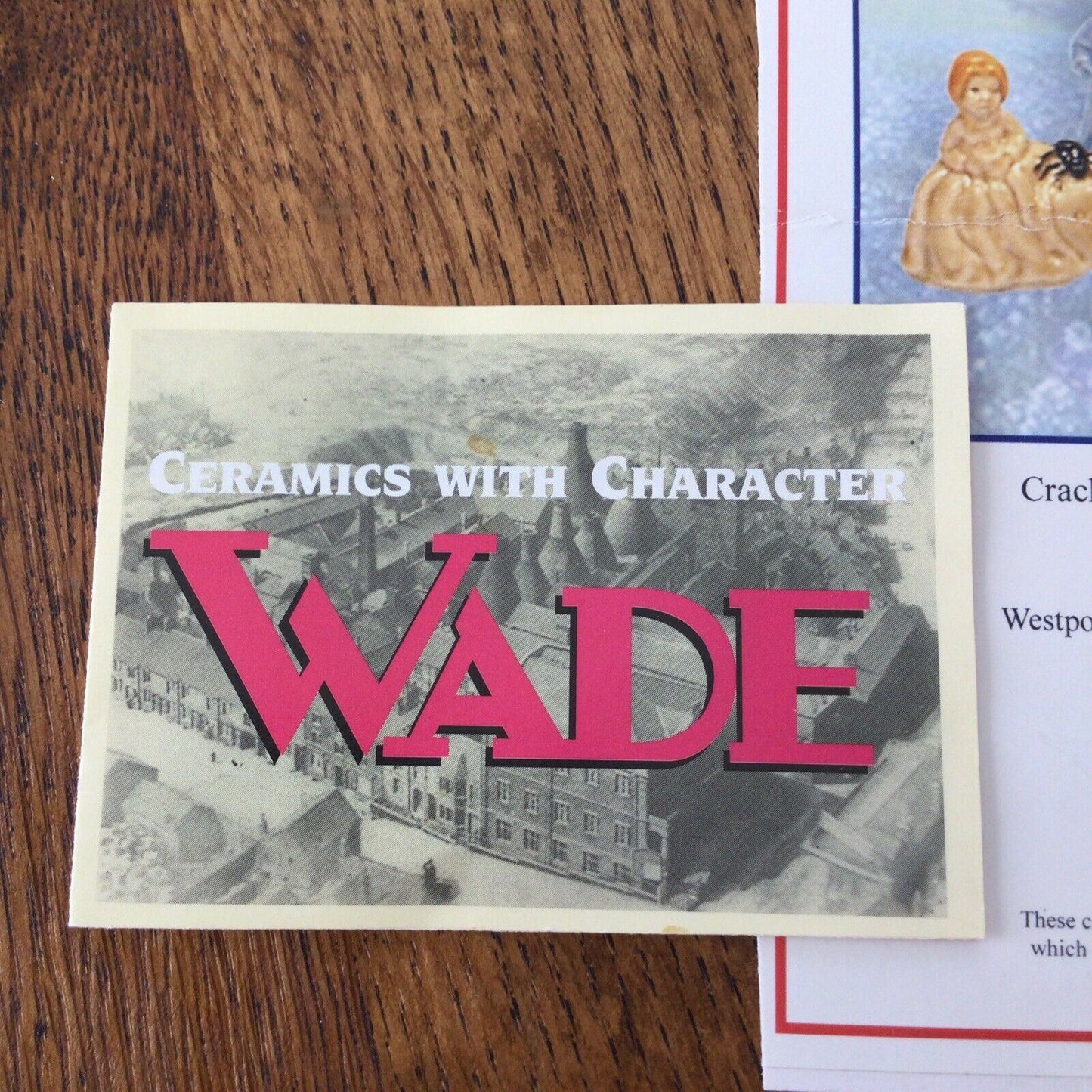 Wade Whimsies Ephemera. Small Leaflet & Cut-out From Crackers Box Nursery Rhyme collection.