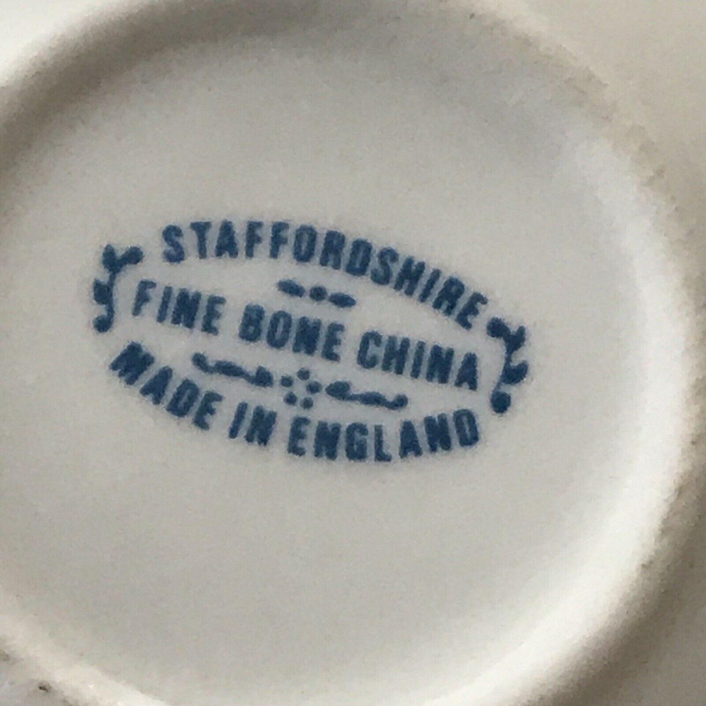 Vintage Miniature Plate / Pin Dish - Swans And Cygnets - Staffordshire Bone China - Gold Fluted Edge