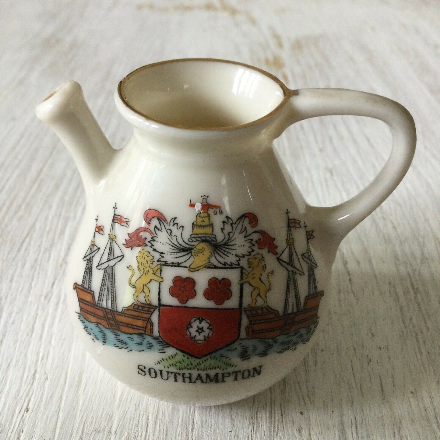 Vintage SOUTHAMPTON Crested China Miniature Urn Jug Grafton China Phillips & Co