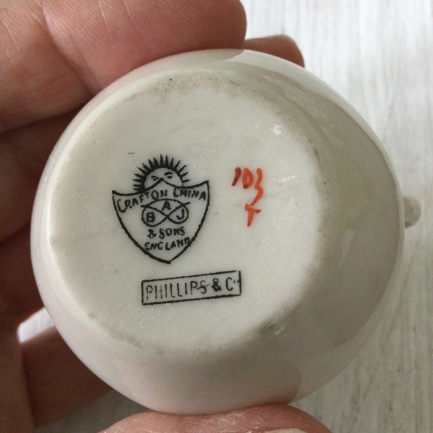 Vintage SOUTHAMPTON Crested China Miniature Urn Jug Grafton China Phillips & Co