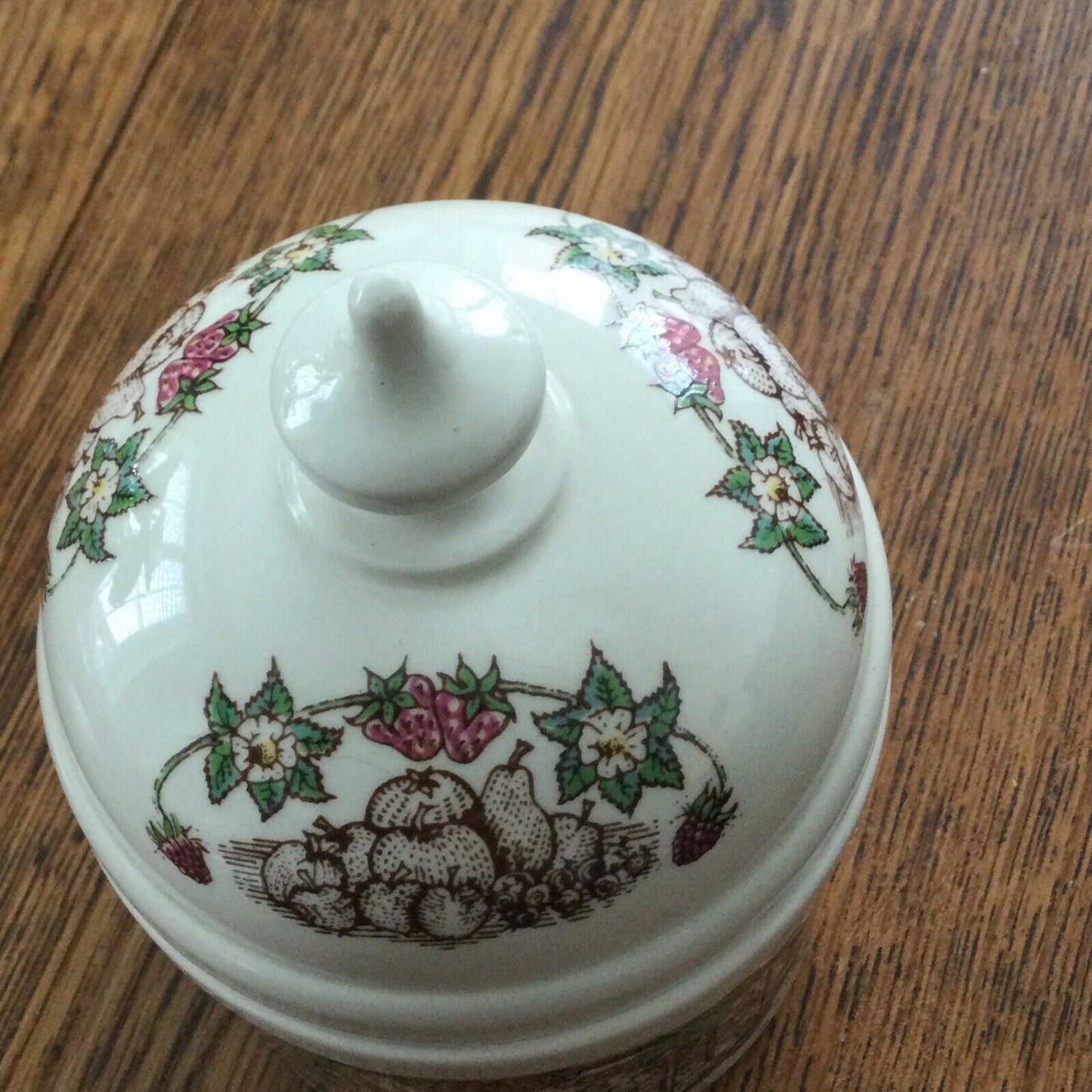 Vintage Boncath Pottery preserve jar / pot 1970s Dave Parkin Welsh Lady Preserves