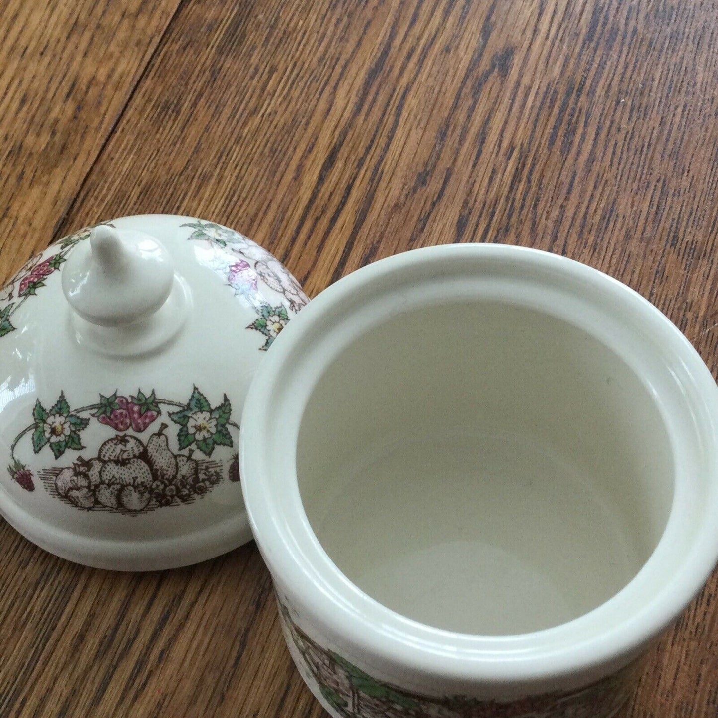 Vintage Boncath Pottery preserve jar / pot 1970s Dave Parkin Welsh Lady Preserves