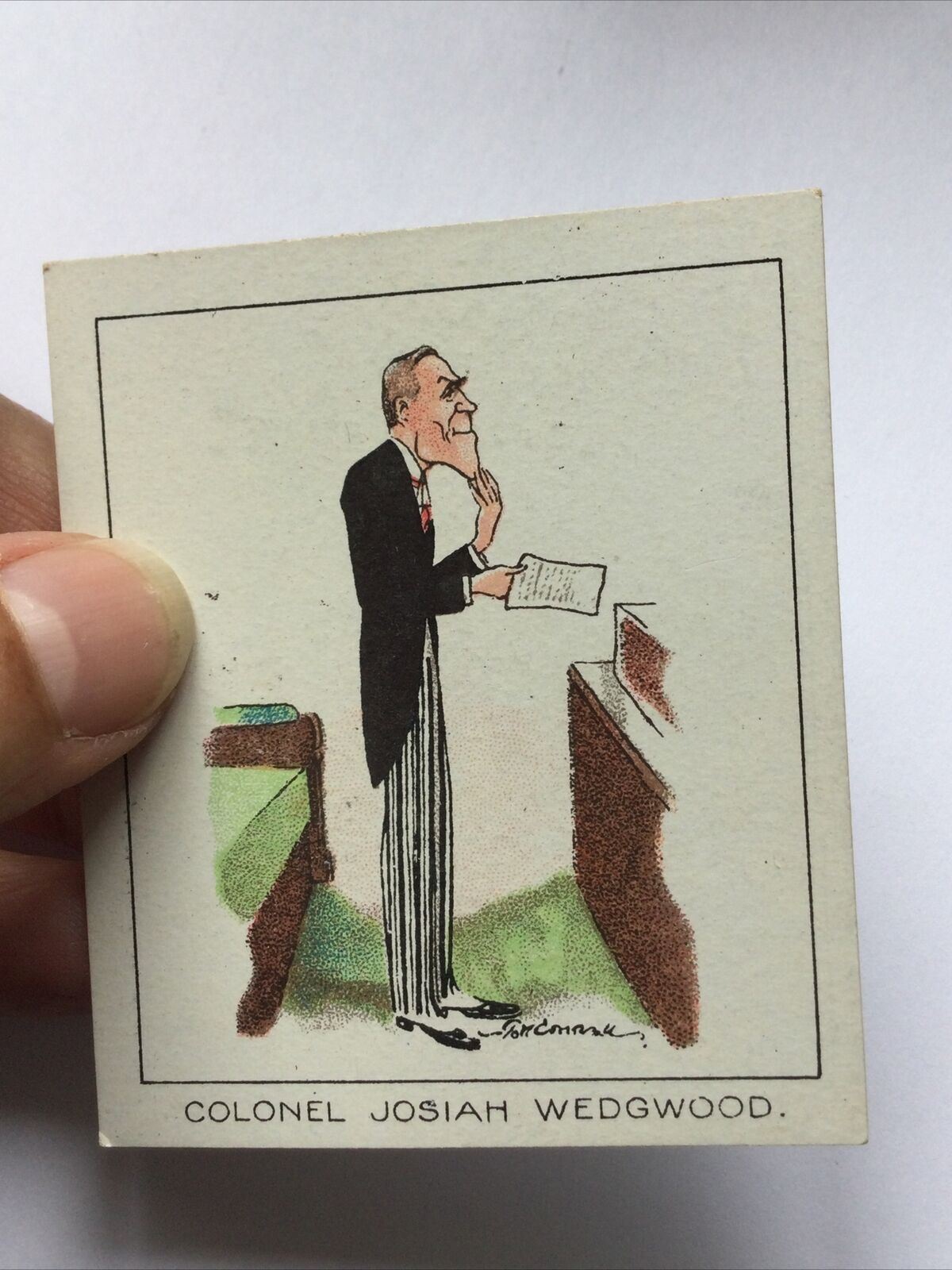 Larger Size Carreras Cigarette Card - 1929 - Notable MPs - COLONEL JOSIAH WEDGWOOD - Newcastle Under Lyme