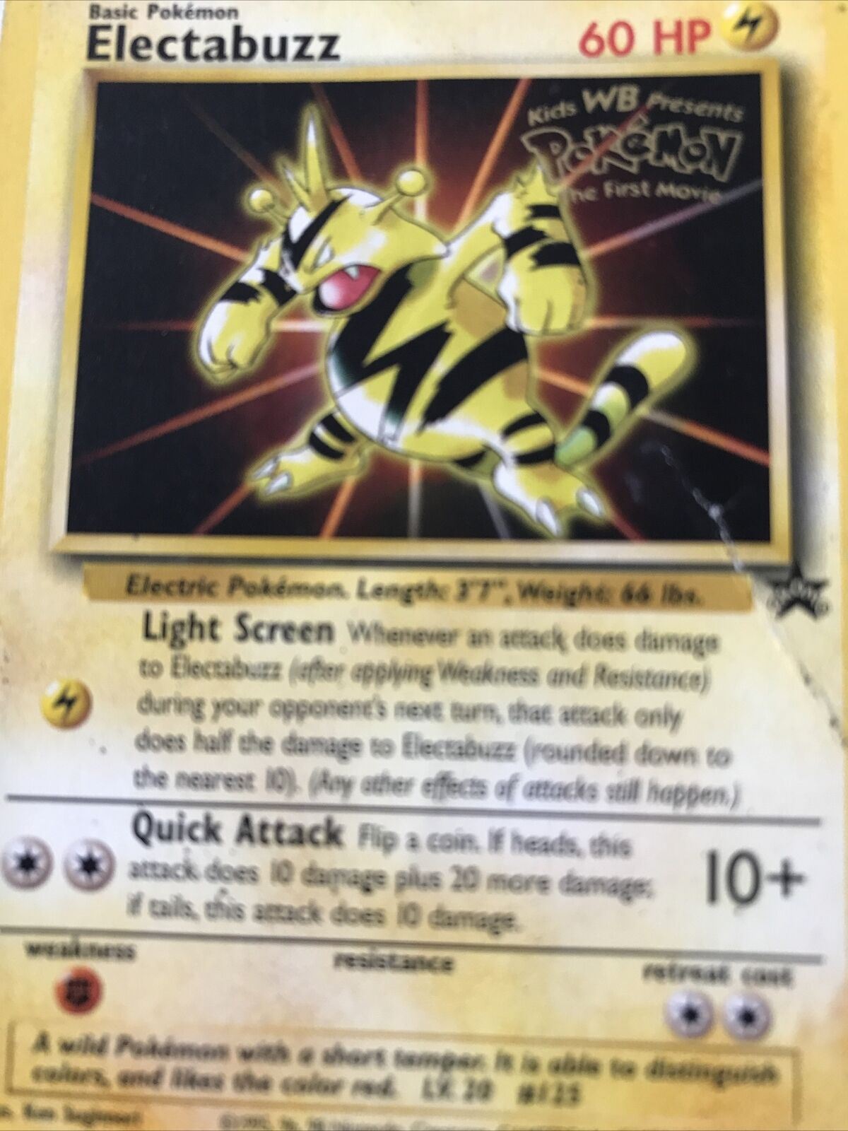 Electabuzz Rare Pokemon card The First Movie Promo Card Wizards 1999 Played