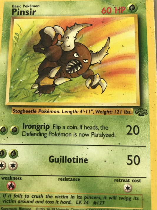 Vintage Pokemon card PINSIR 25/64 Wizards 1999 Played Basic WOTC