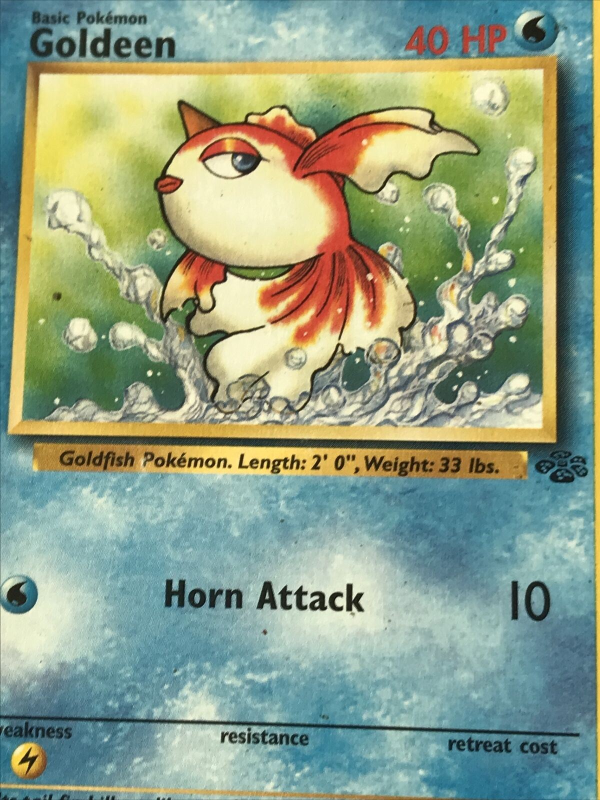 Vintage Pokemon card GOLDEEN 53/64 Wizards 1999 Played Basic WOTC