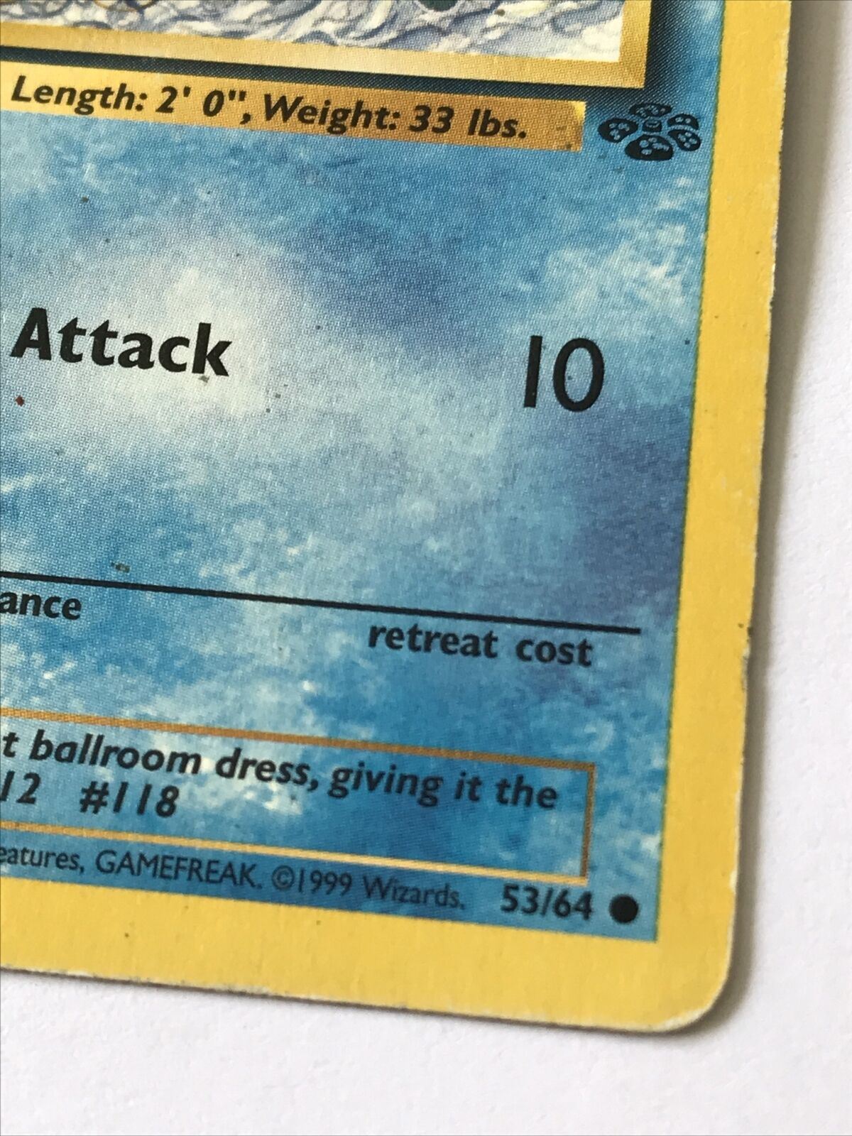 Vintage Pokemon card GOLDEEN 53/64 Wizards 1999 Played Basic WOTC