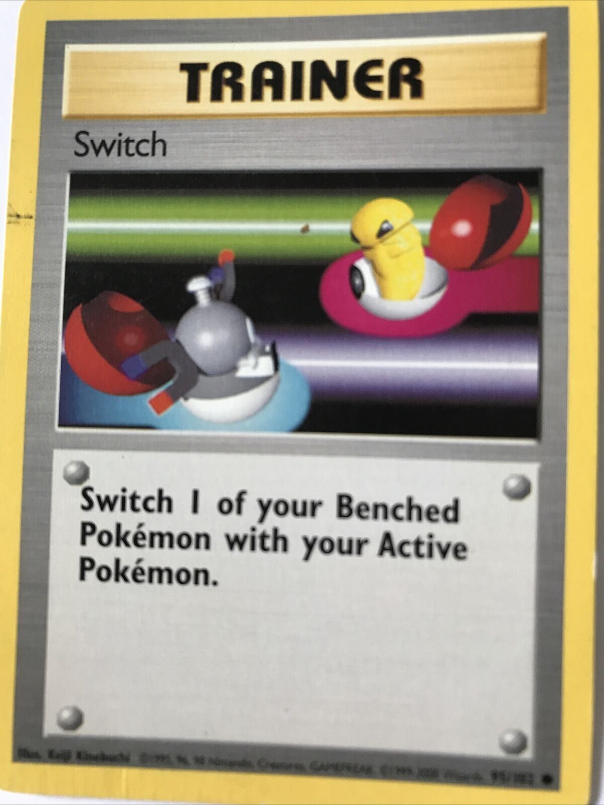 Vintage Pokemon card TRAINER SWITCH 95/102 Wizards 1999-2000 Played WOTC