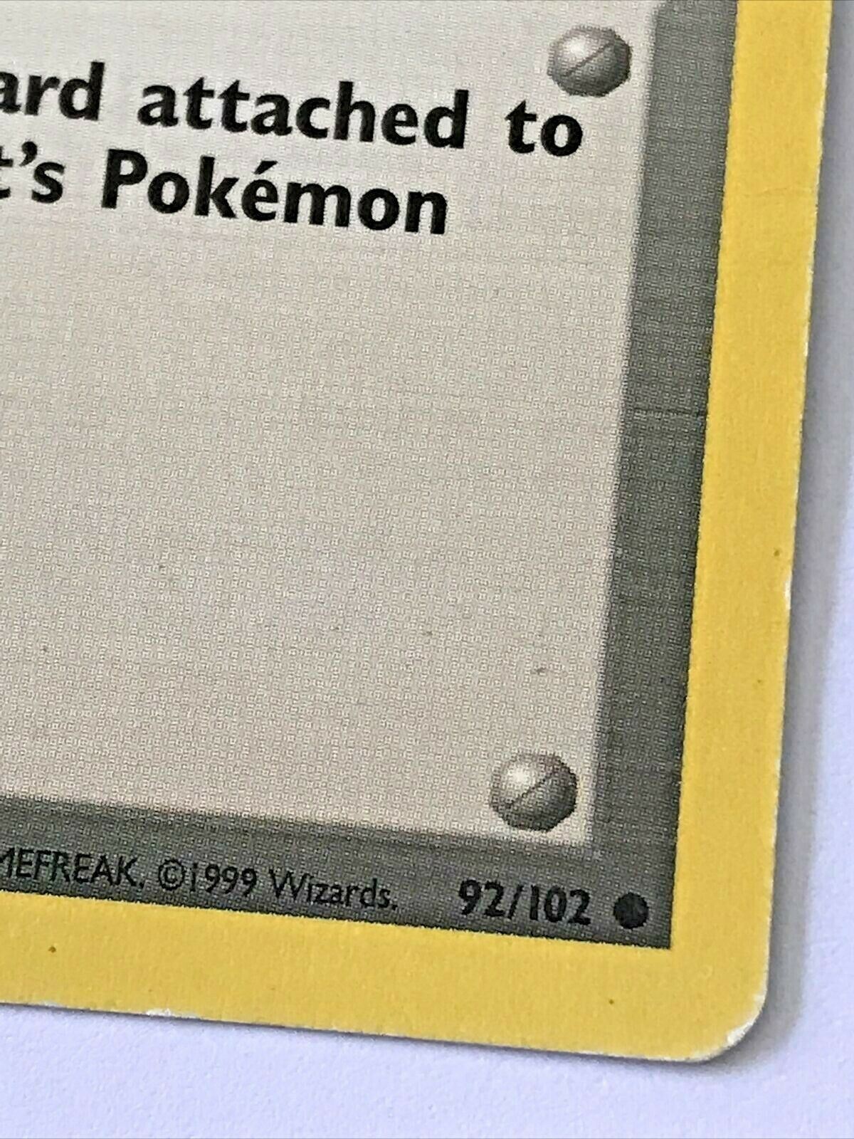 Vintage Pokemon card TRAINER ENERGY REMOVAL 92/102 Wizards 1999 Played WOTC