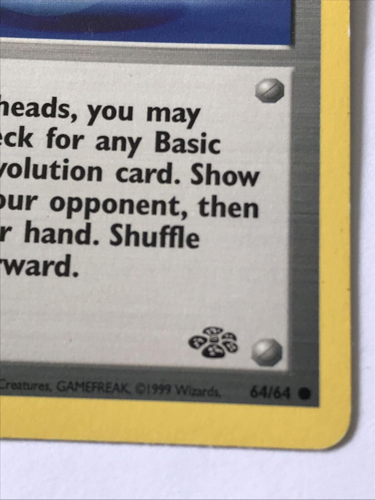 Vintage Pokemon card TRAINER Poke Ball 64/64 Wizards 1999 Played WOTC