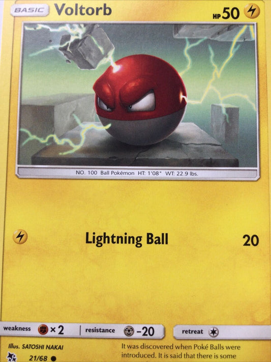 2019 Pokemon Card Basic VOLTORB 21/68 Pack Fresh Lightning Ball Hp50 Satoshi Nak