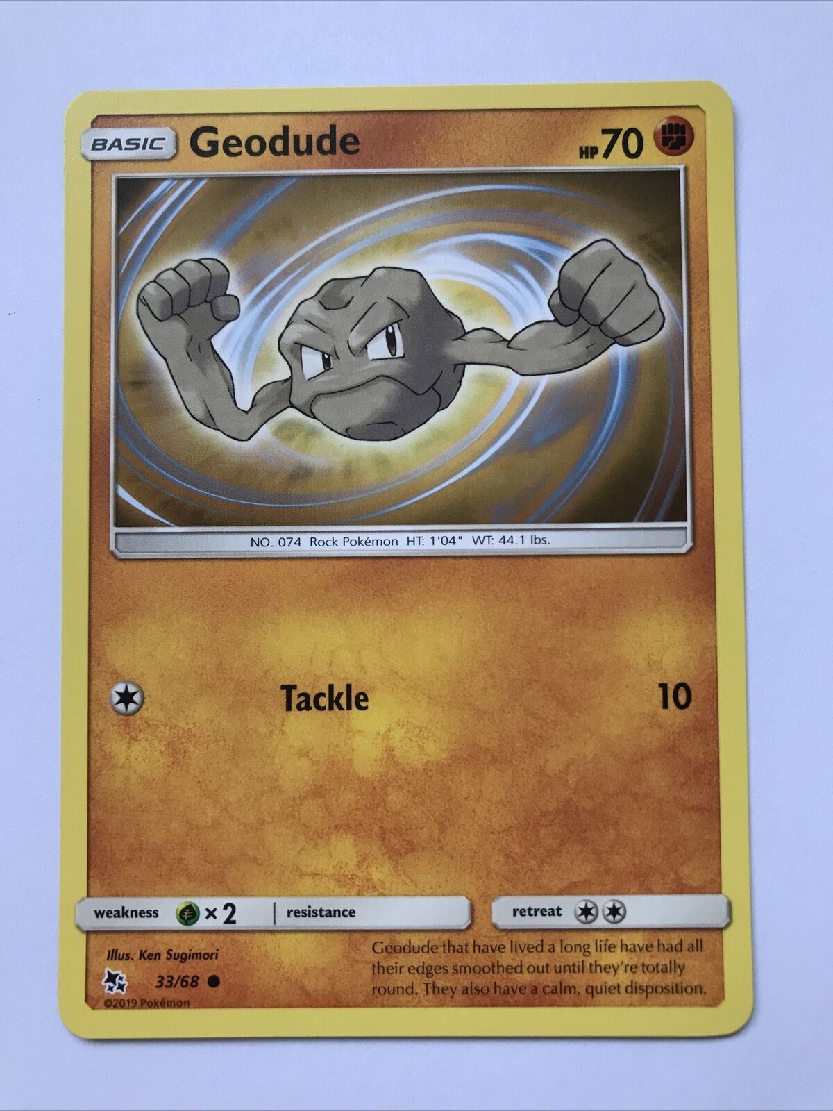 2019 Pokemon Card Stage Basic GEODUDE Pack Fresh HP70 Rock 33/68  No.074