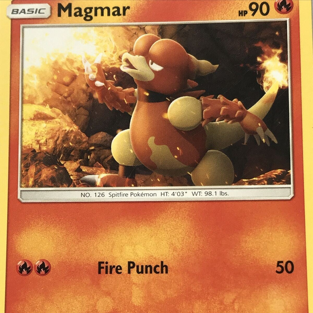 2019 Pokemon Card Basic MAGMAR Pack Fresh HP90 SPITFIRE 10/68 No. 126