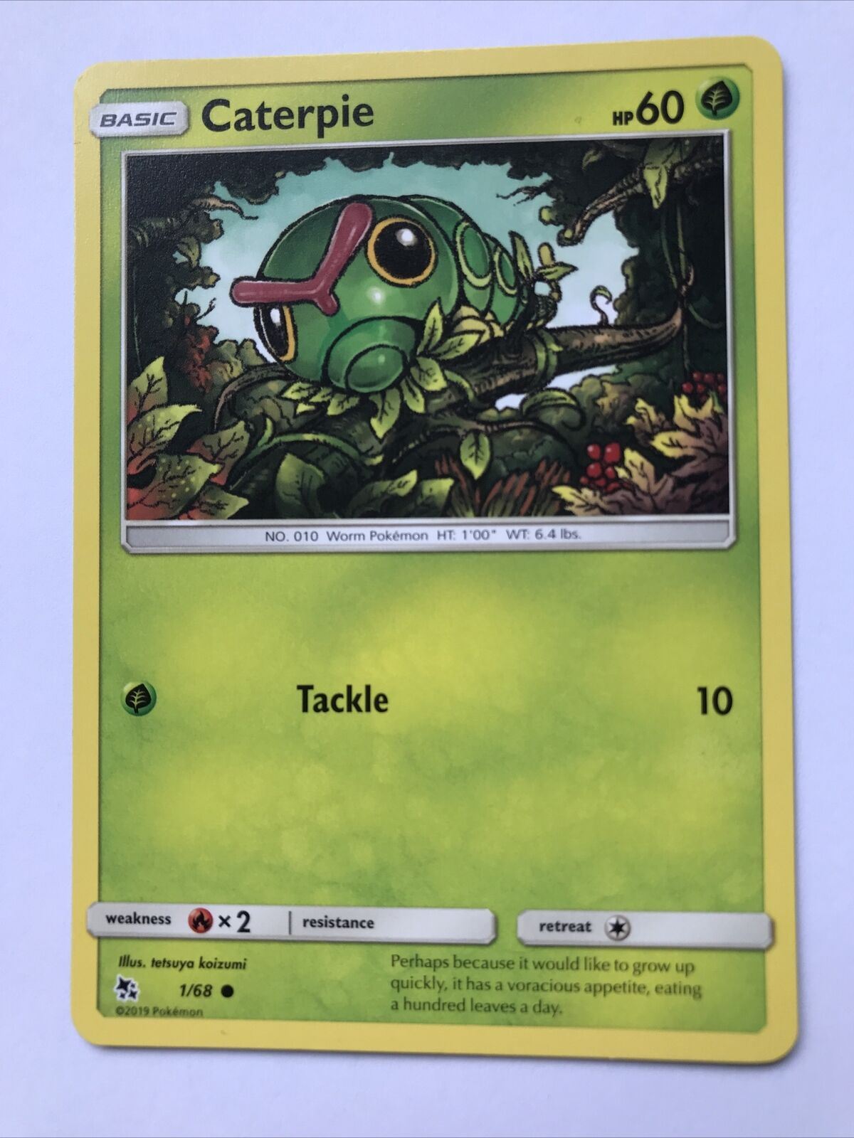 2019 Pokemon Card CATERPIE Pack Fresh HP60 Worm 1/68 No. 10 Basic