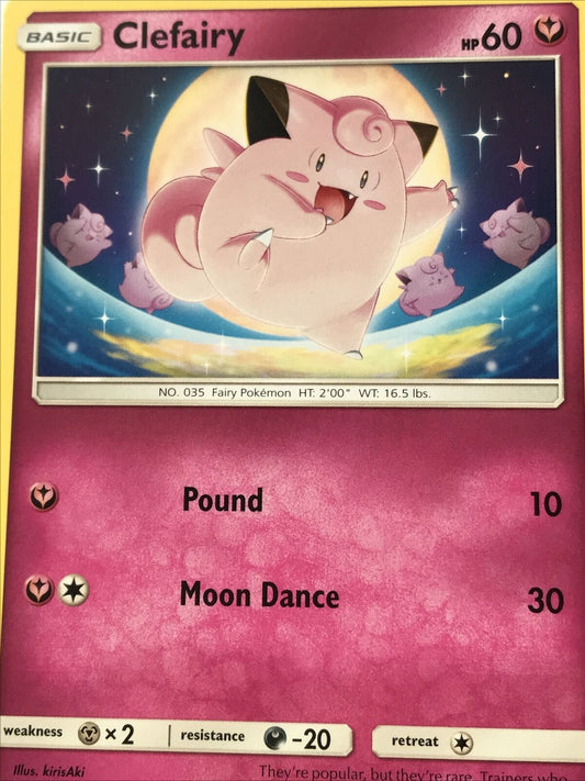 2019 Pokemon Card CLEFAIRY  Pack Fresh HP60 Fairy 38/68 No. 035 Basic