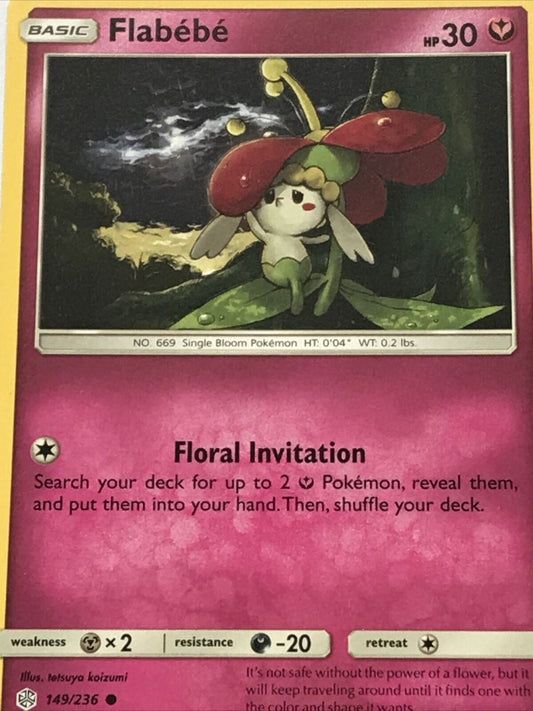 2019 Pokemon Card FLABEBE  Pack Fresh Hp30 Single Bloom 149/236 No. 669 Basic