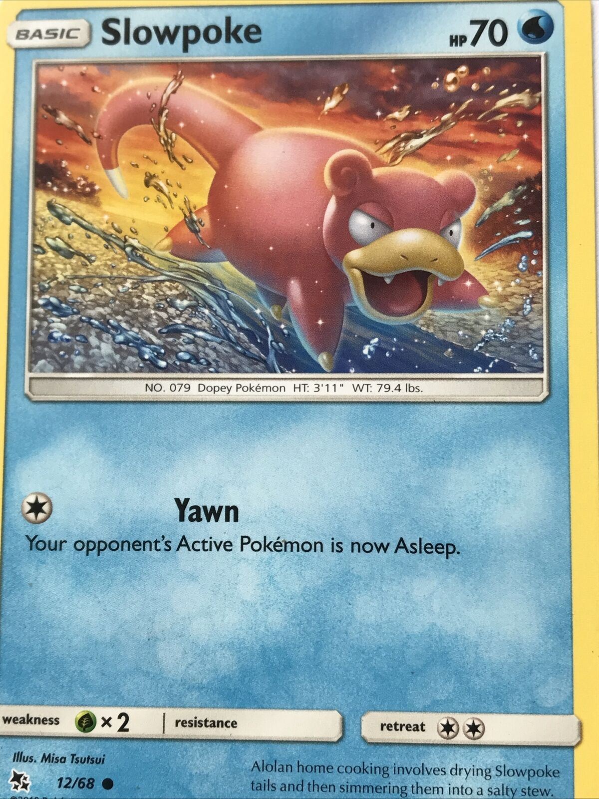 2019 Pokemon Card SLOWPOKE Pack Fresh 12/68 No. 079 Basic Dopey