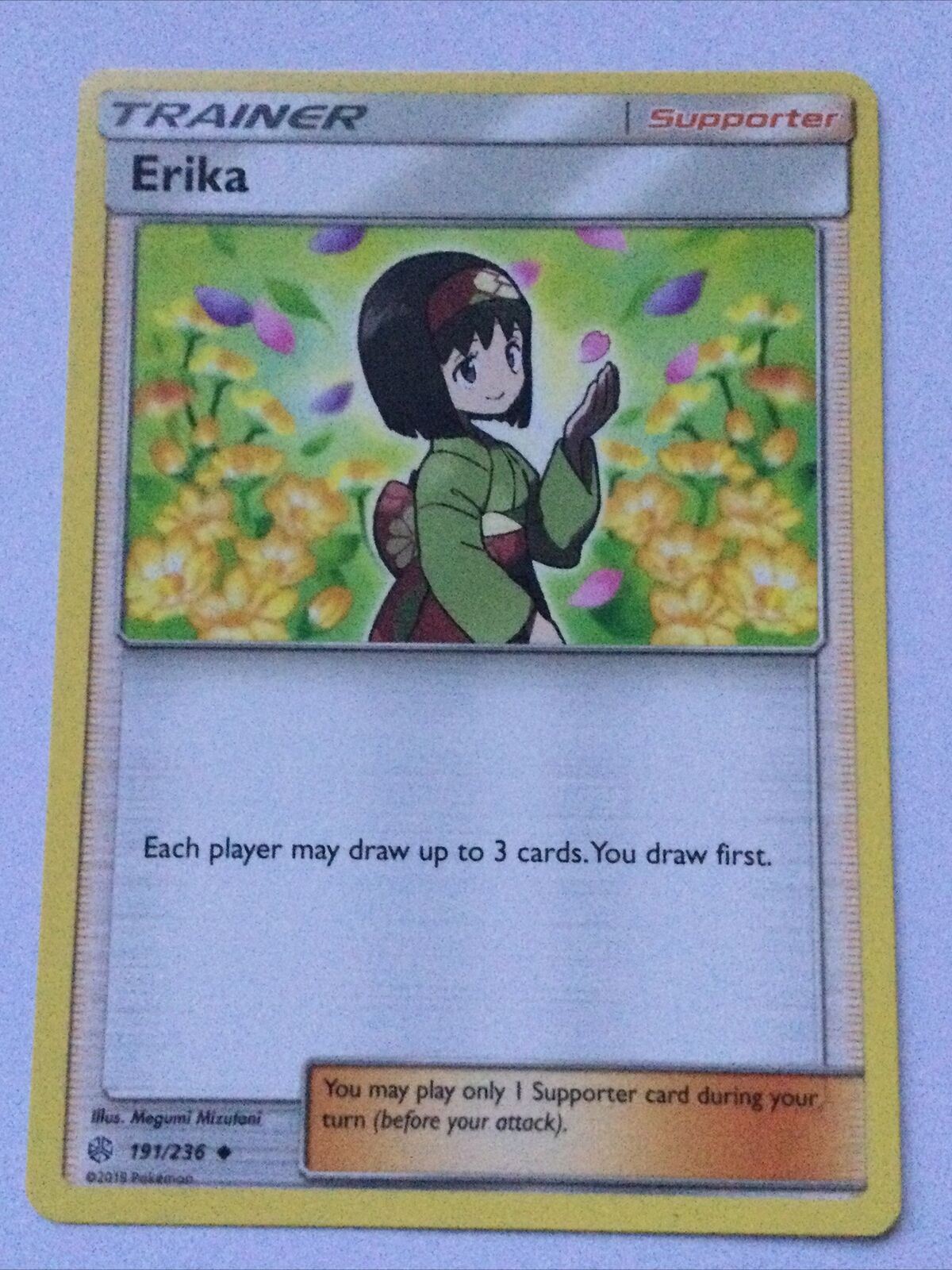 191/236 Erika Uncommon Card SM12 Cosmic Eclipse Pokemon Trainer TCG SUN & Moon