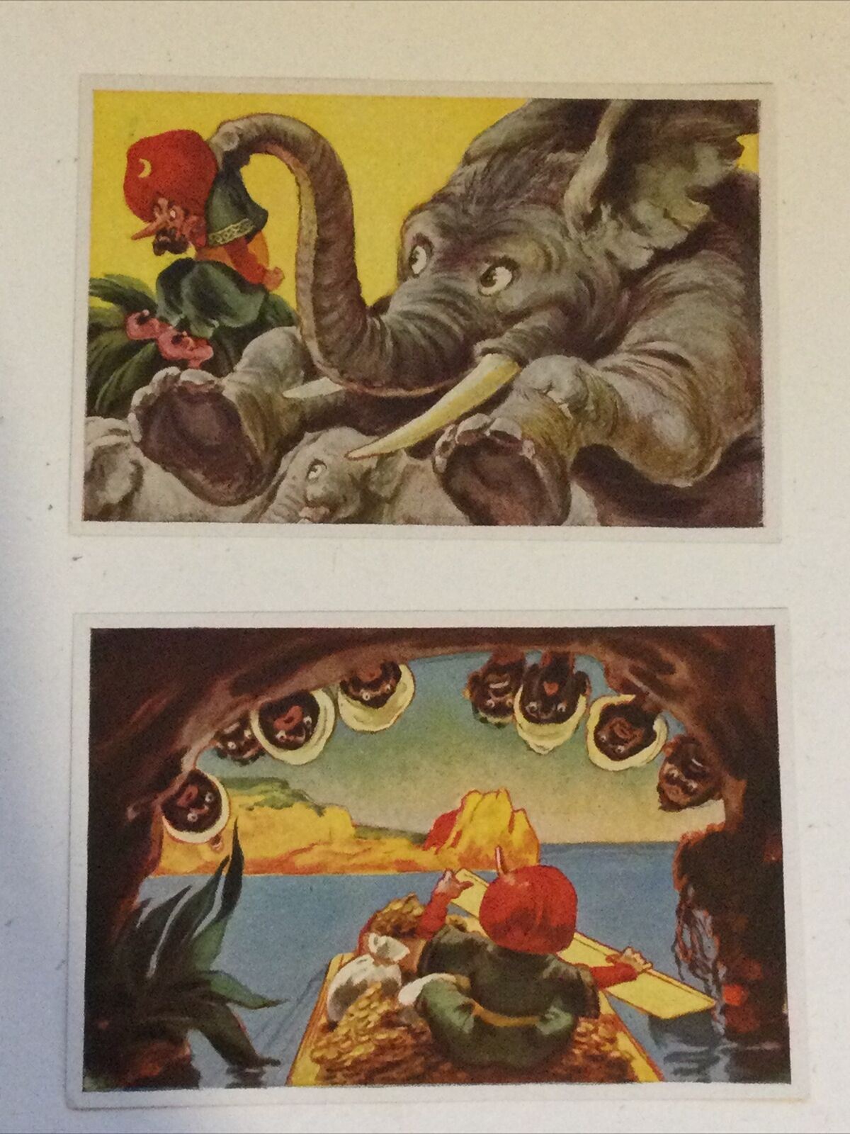2 x Vintage 1933 Sinbad Images. Sammelwerk Cigarette Cards. No. 21 & 22 Volken