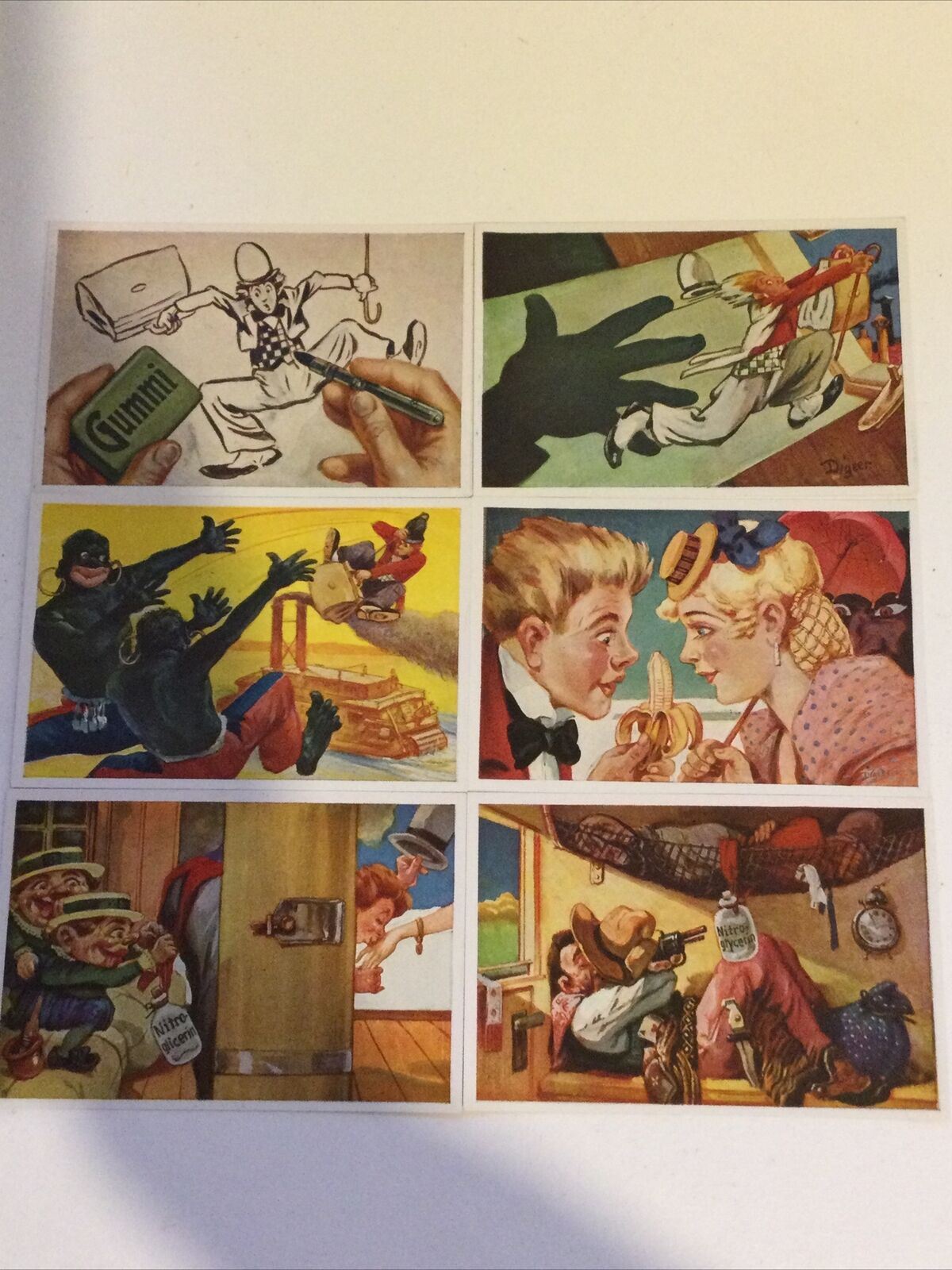 6 x Vintage 1930s Bobby Box Images. Sammelwerk Cigarette Cards Nos. 31-36 VGC