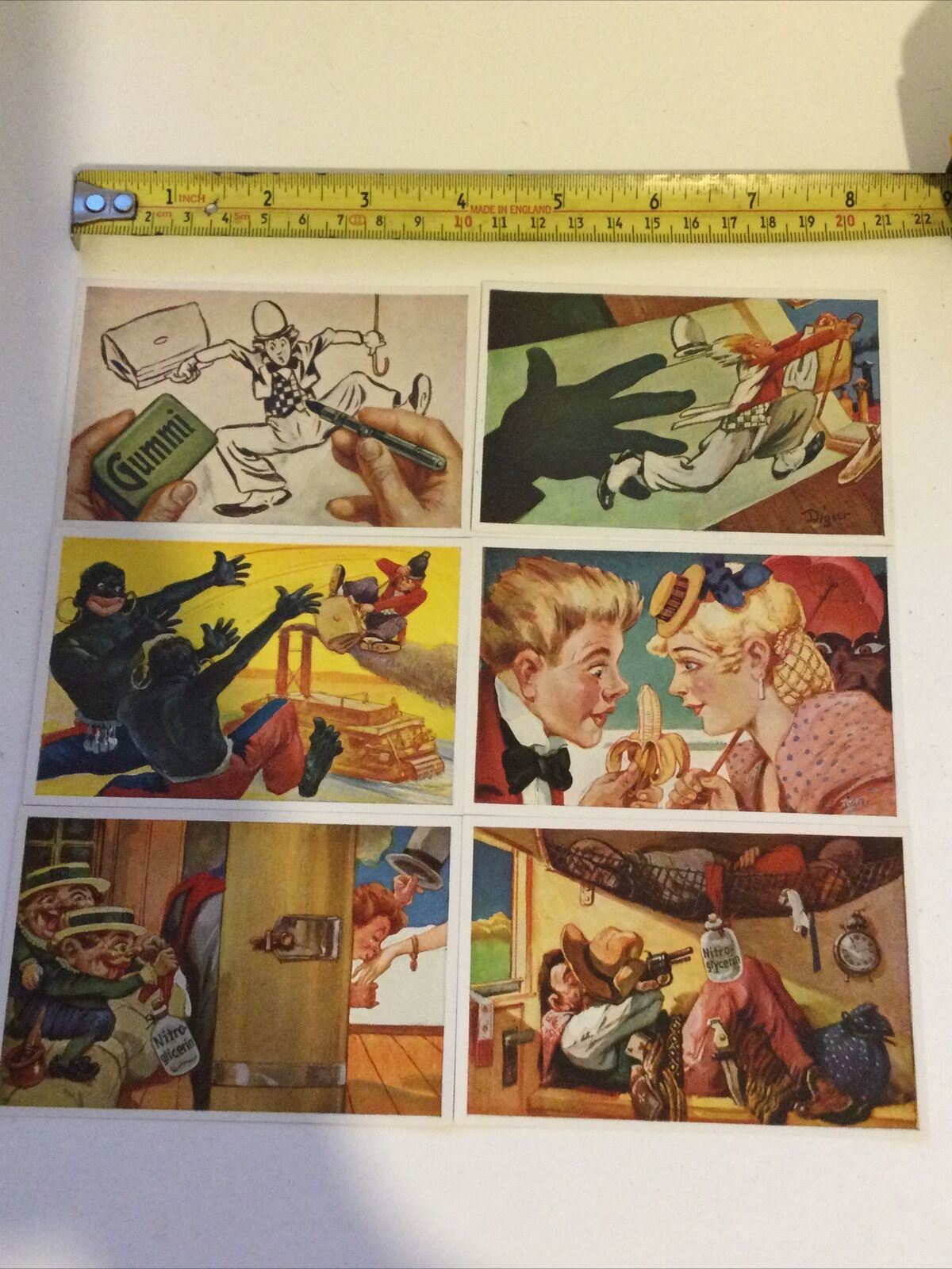 6 x Vintage 1930s Bobby Box Images. Sammelwerk Cigarette Cards Nos. 31-36 VGC