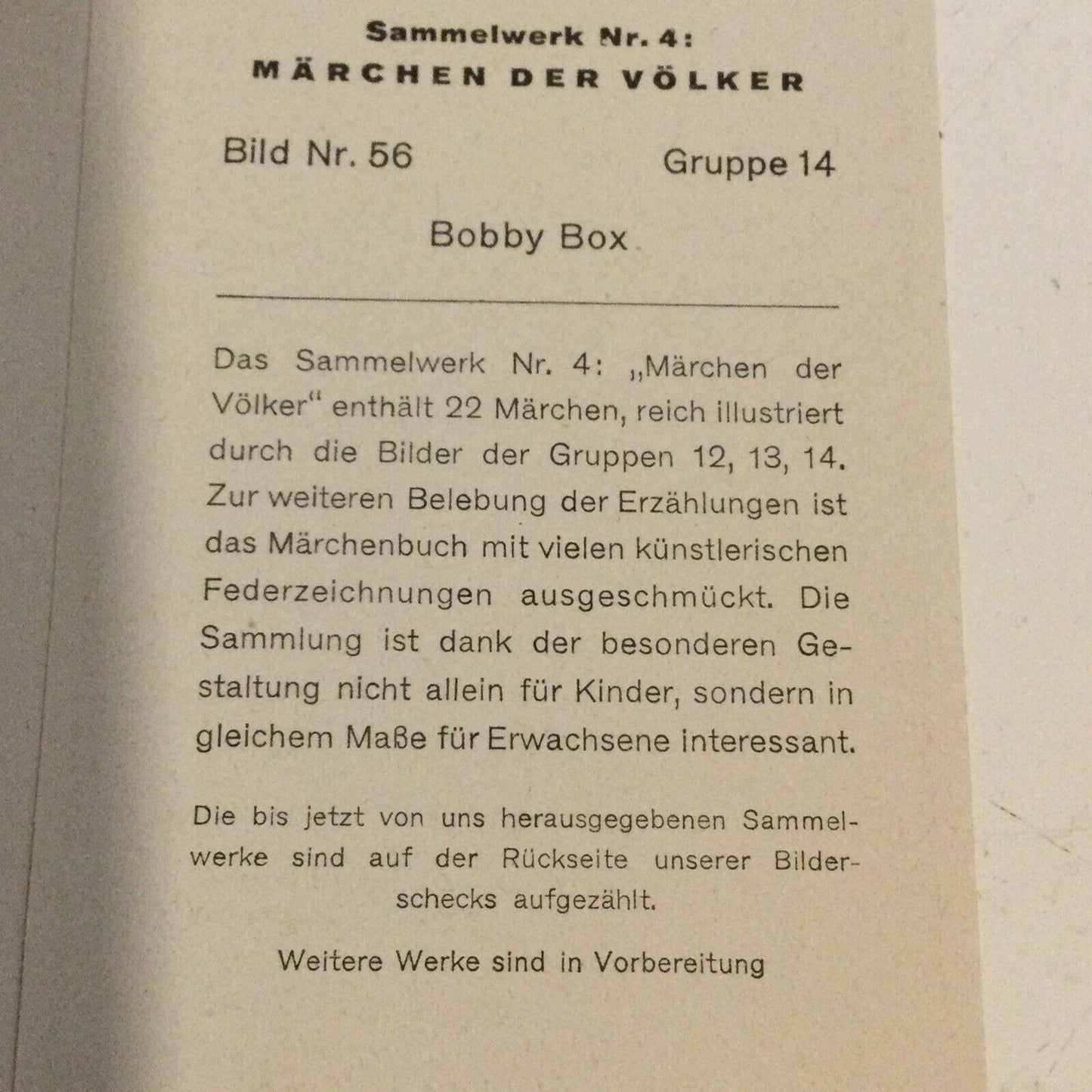 5 x Vintage 1930s Bobby Box Images. Sammelwerk Cigarette Cards Nos. 55-59 VGC