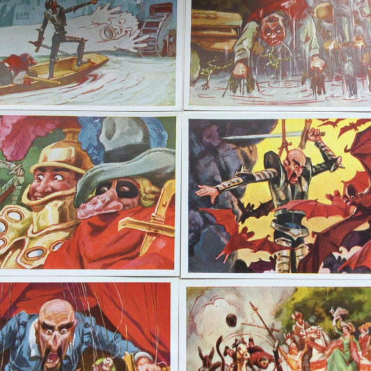 6 X Vintage 1930s Don Quixote Images. Sammelwerk Cigarette Cards Nos. 98-103 VGC