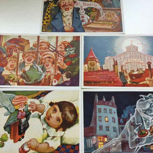 5 x Vintage 1930s Sammelwerk Cigarette Cards M’SIEUR BONBON #120 VGC CANDY MAN