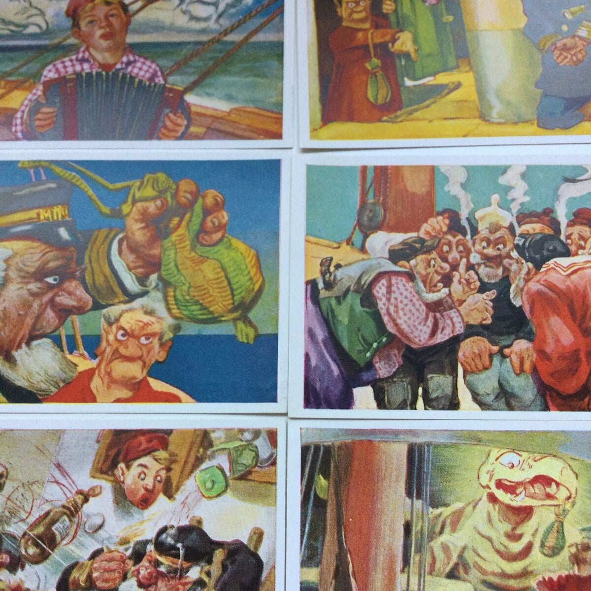 6 x Vintage 1930s Images Sammelwerk Cigarette Cards KAPTAIN FLINT #129-134 VGC