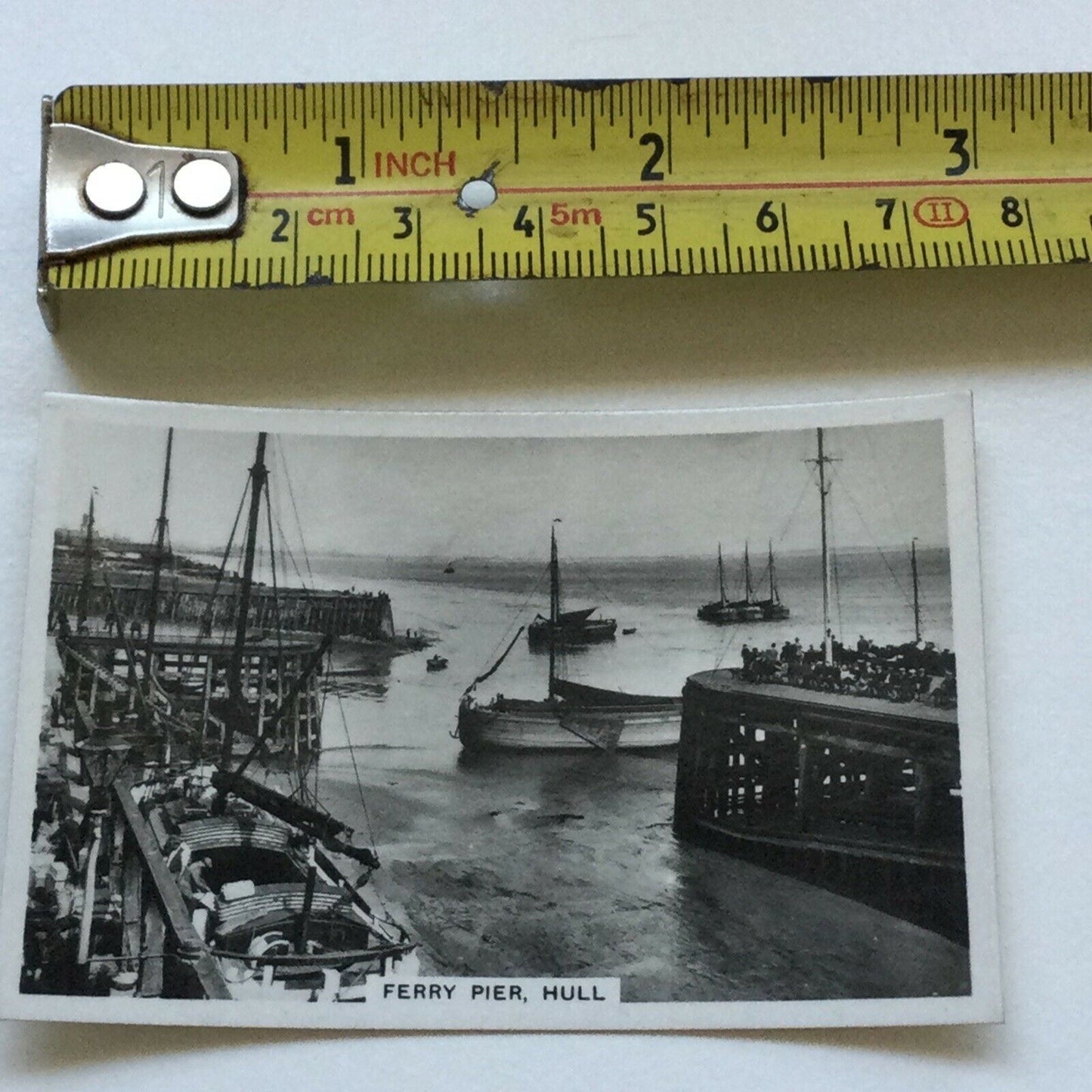 Vintage Senior Service Cigarette Card 'Coastwise' 1939 - No. 3 - Ferry Pier, Hull - the Humber
