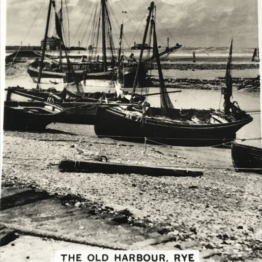 Vintage 1939 Senior Service Cigarette Card 'Coastwise' Series - No. 24 The Old Harbour, Rye.