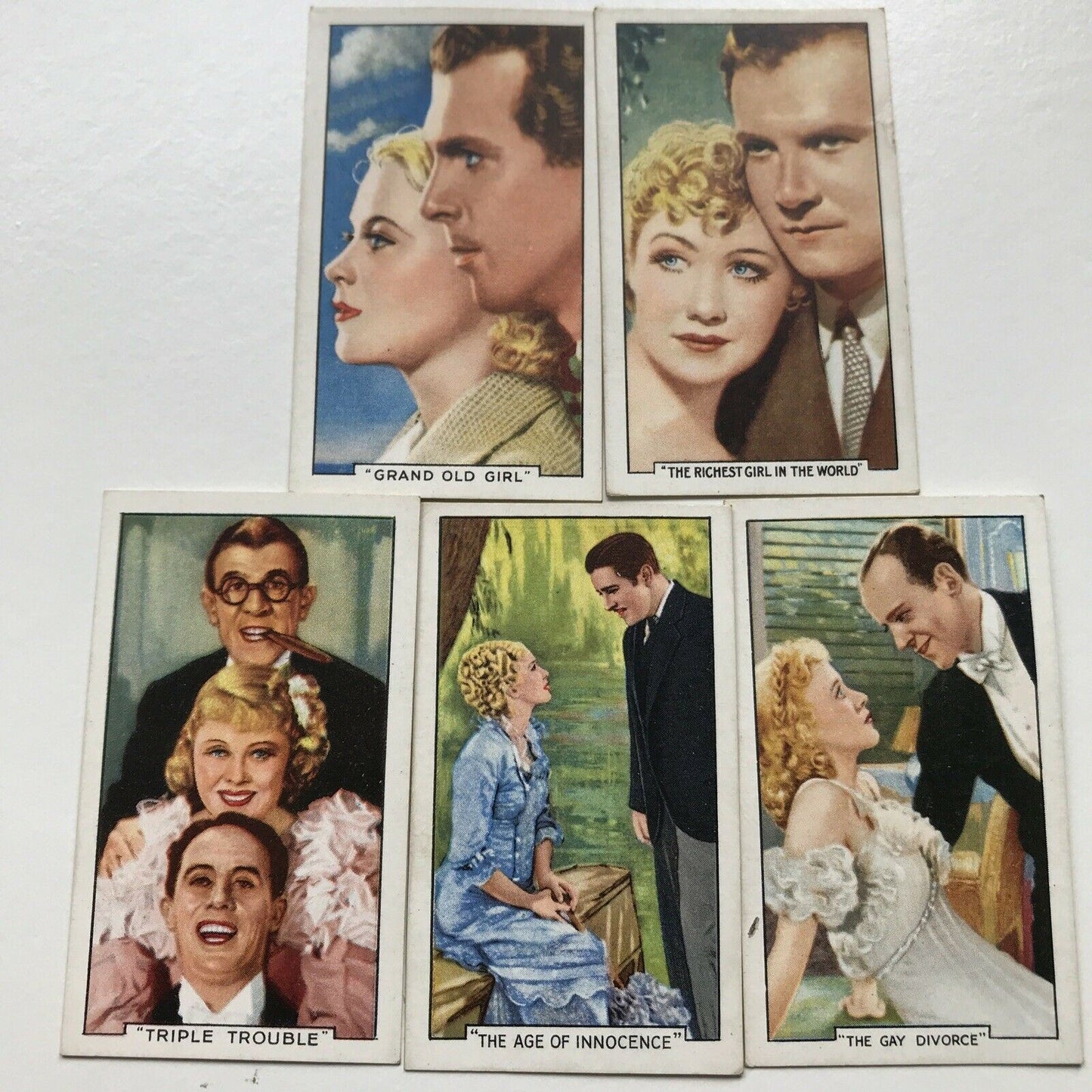 Set Of 5 Gallaher Cigarette Cards Famous Film Scenes #15 19 24 31 45 Radio Pictu