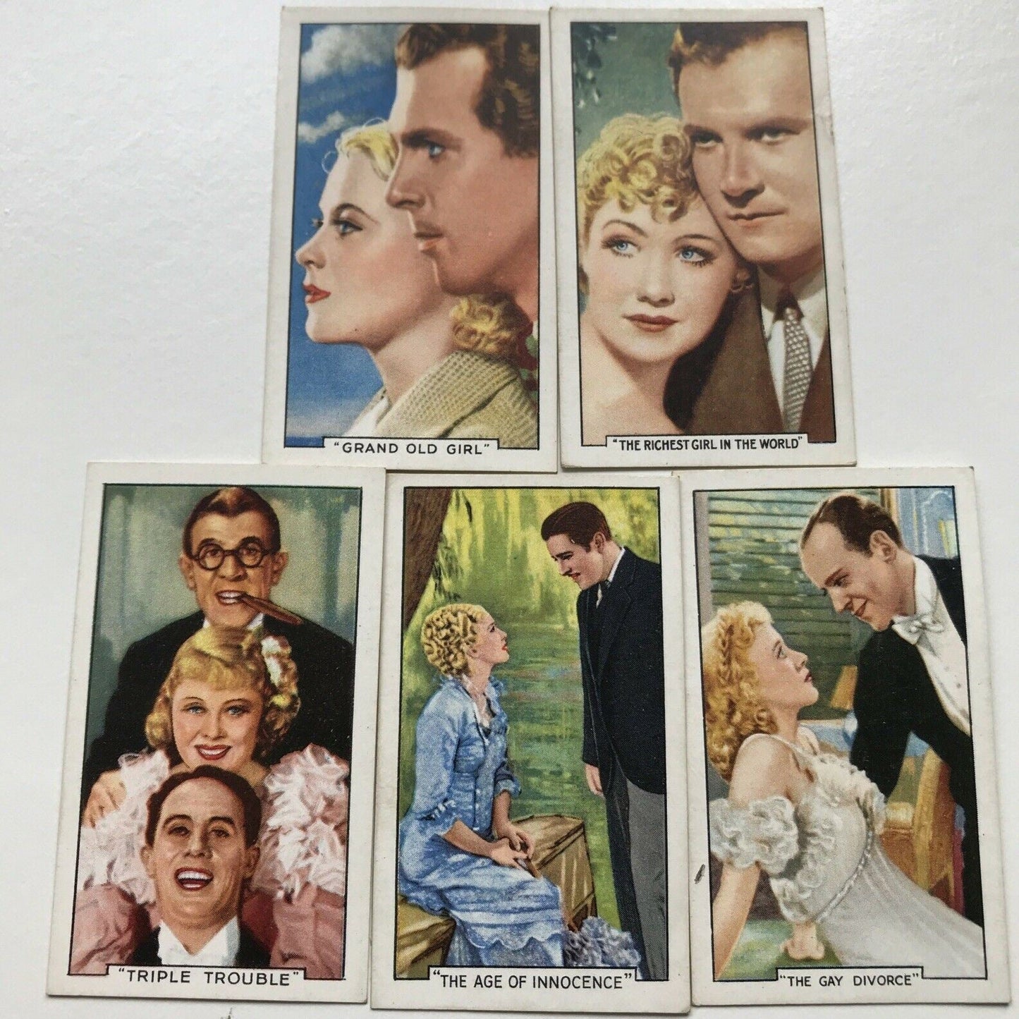 Set Of 5 Gallaher Cigarette Cards - Famous Film Scenes - Nos. 15 19 24 31 45